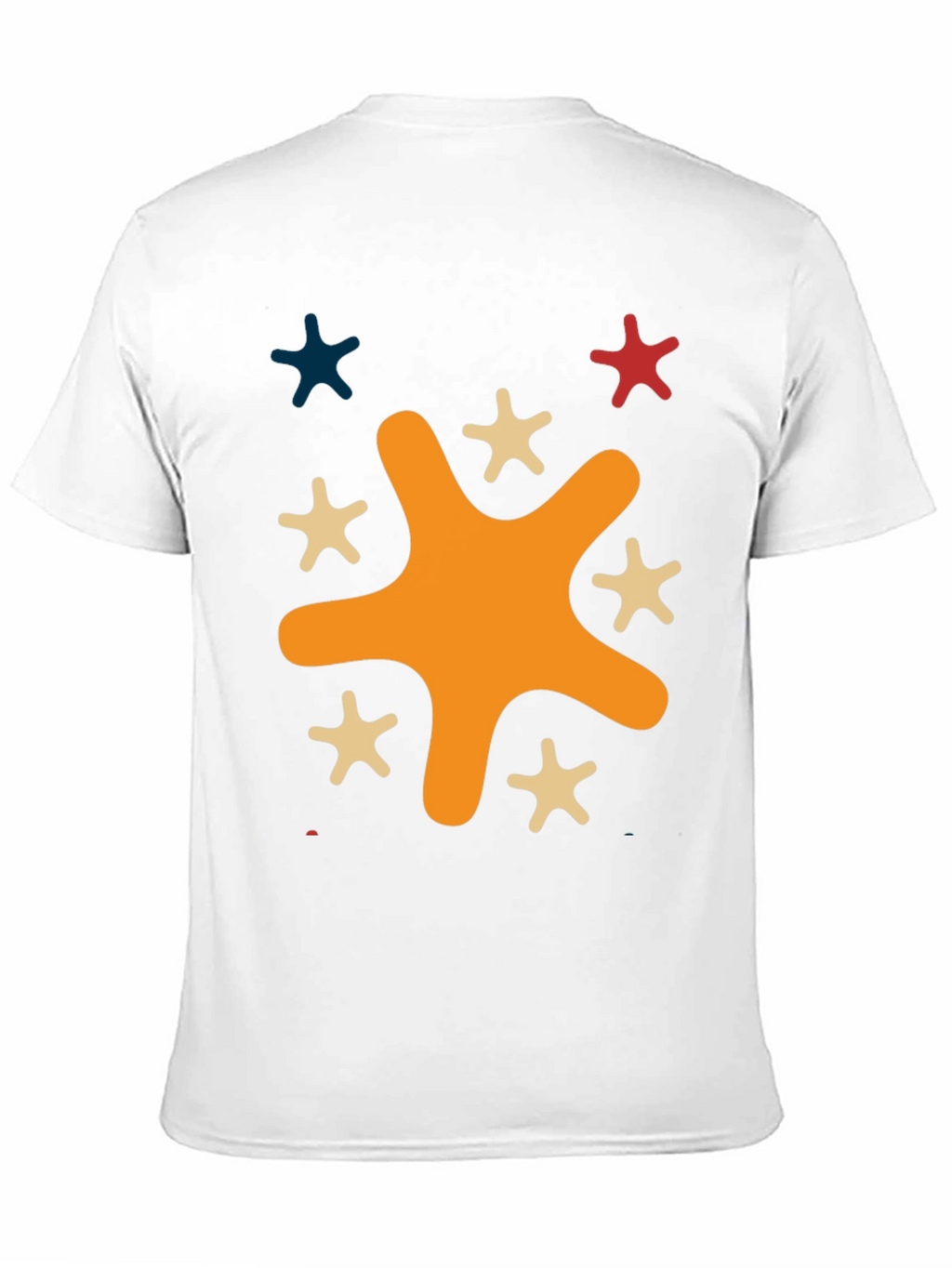 Funky Splatter Star Graphic Tee - Casual Style