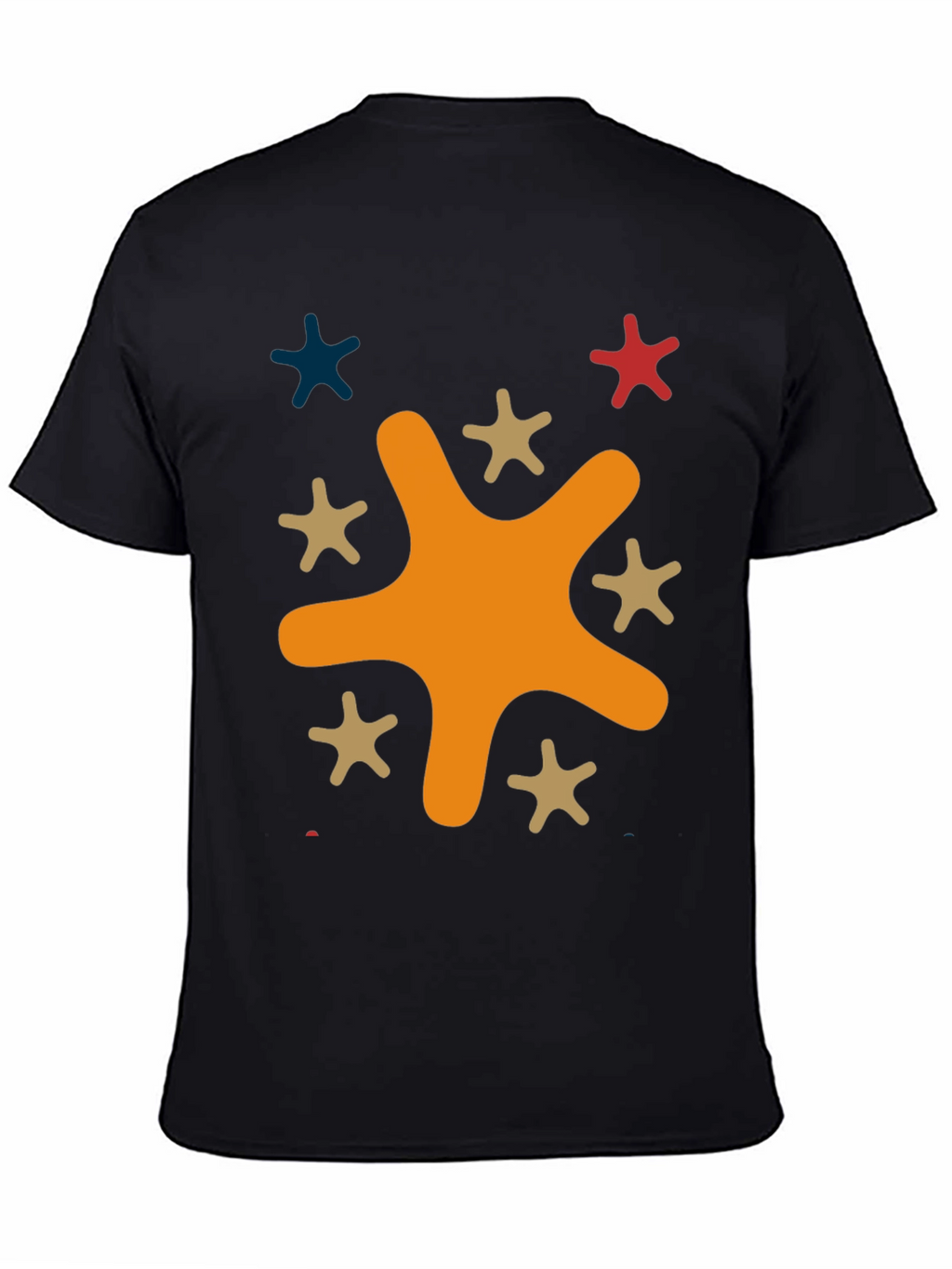 Funky Splatter Star Graphic Tee - Casual Style