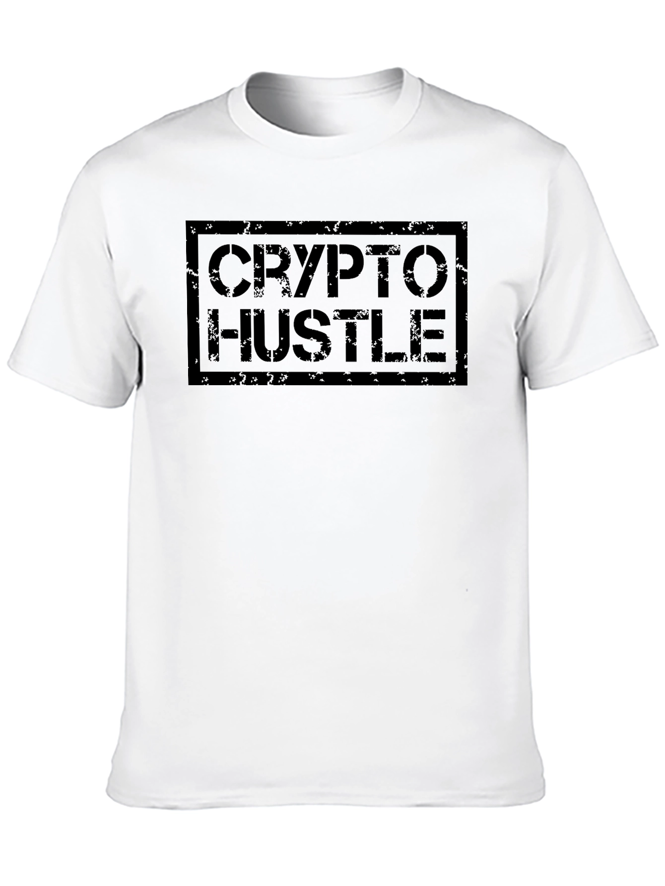 Crypto Hustle Black Graphic Tee - Soft Cotton Blend
