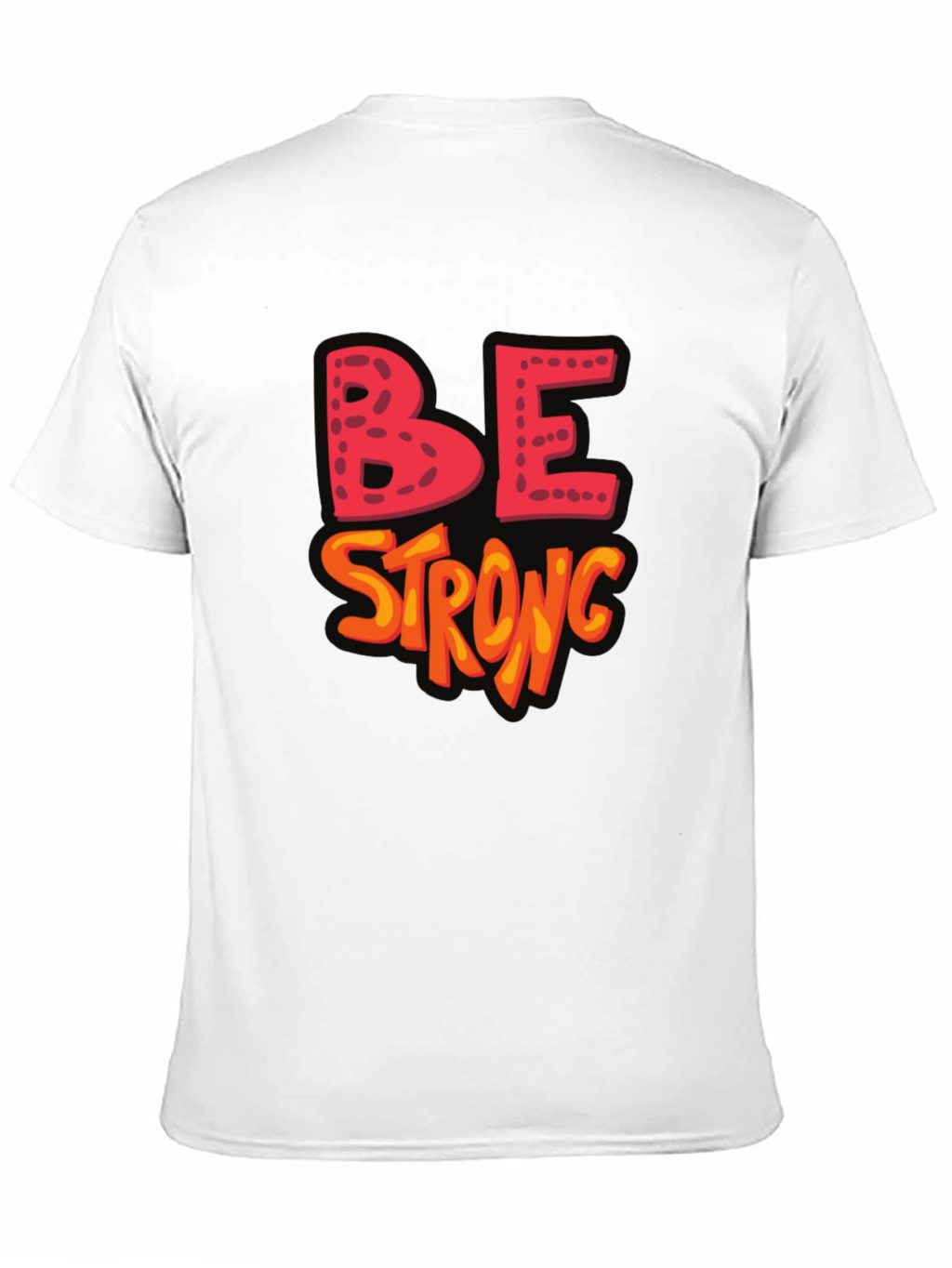 Be Strong Graphic Black T-Shirt
