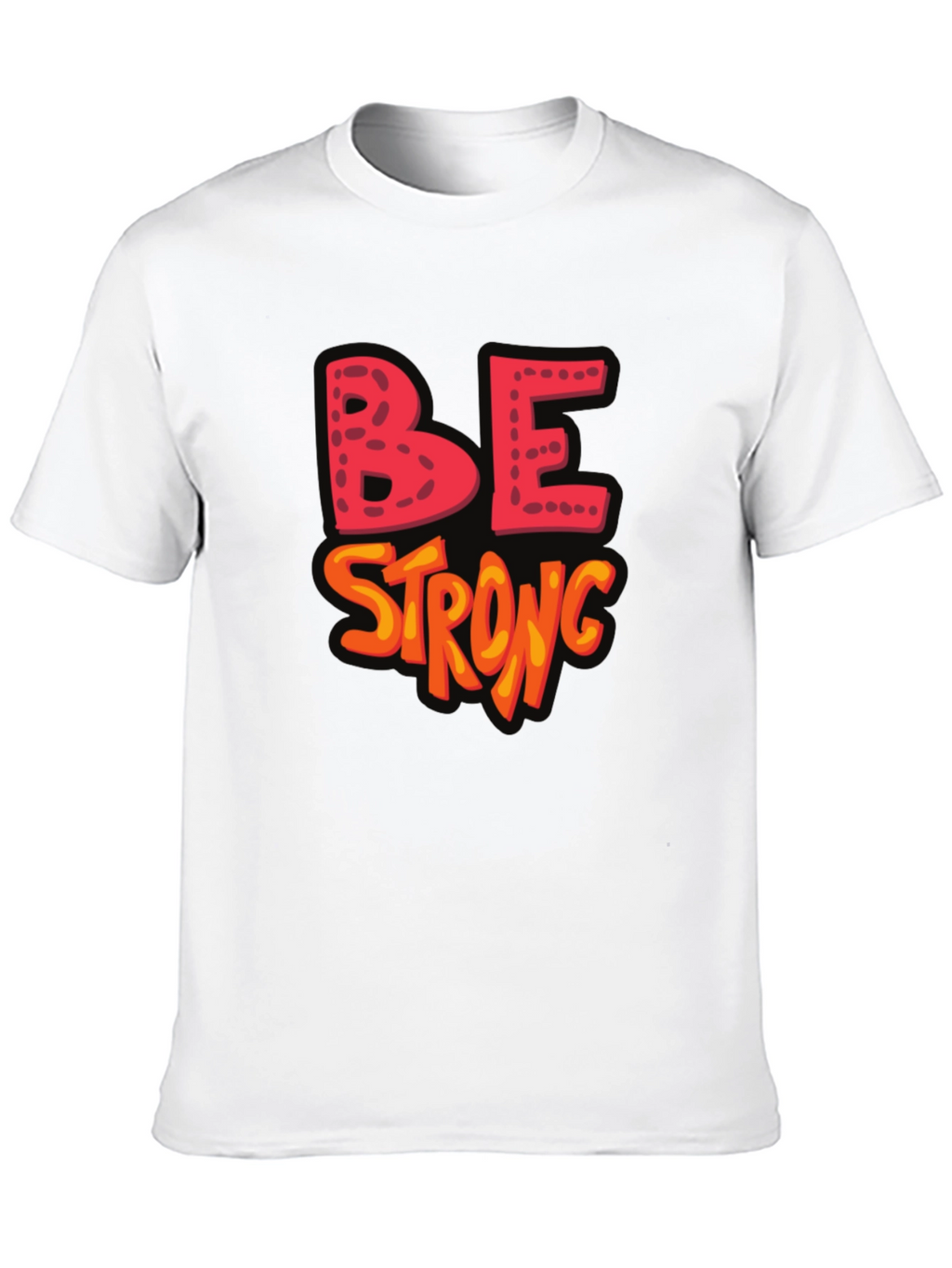 Be Strong Graphic Black T-Shirt
