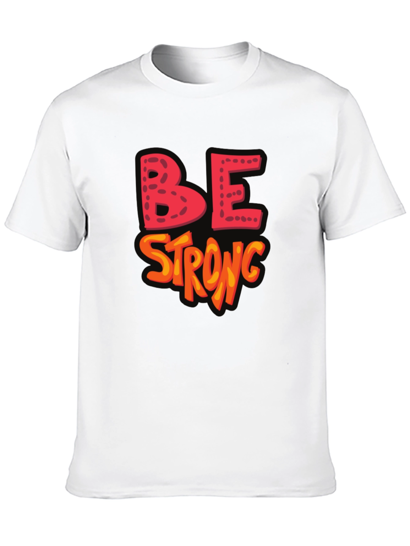 Be Strong Graphic Black T-Shirt