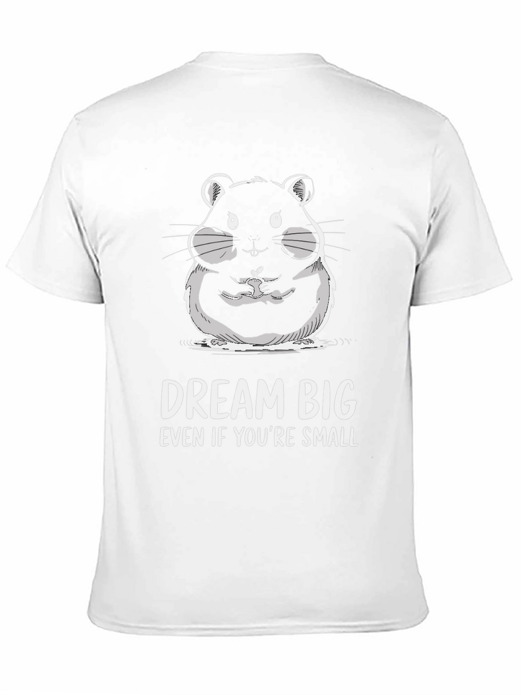 Dream Big Hamster Graphic Black T-Shirt