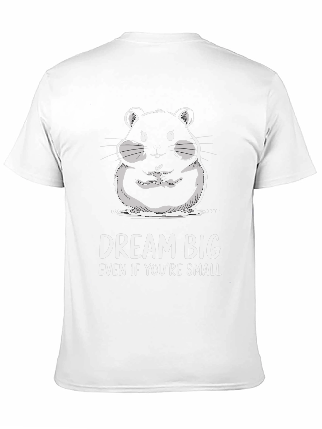 Dream Big Hamster Graphic Black T-Shirt