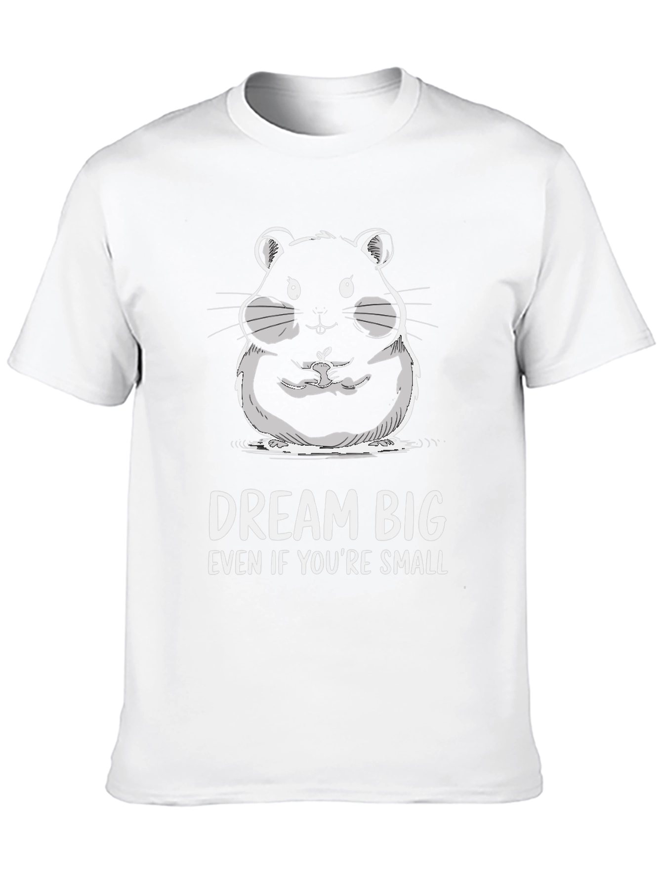 Dream Big Hamster Graphic Black T-Shirt