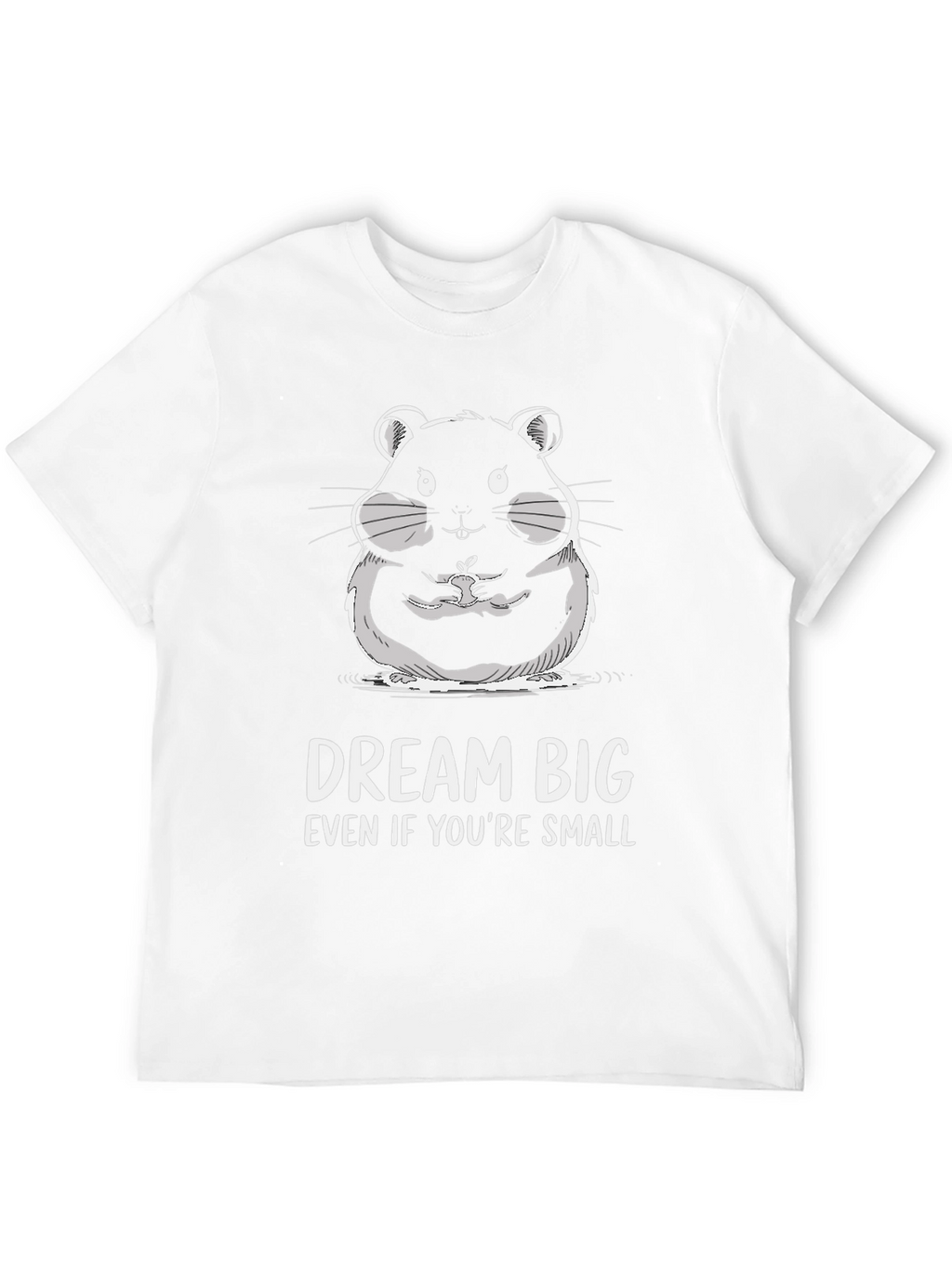 Dream Big Hamster Graphic Black T-Shirt