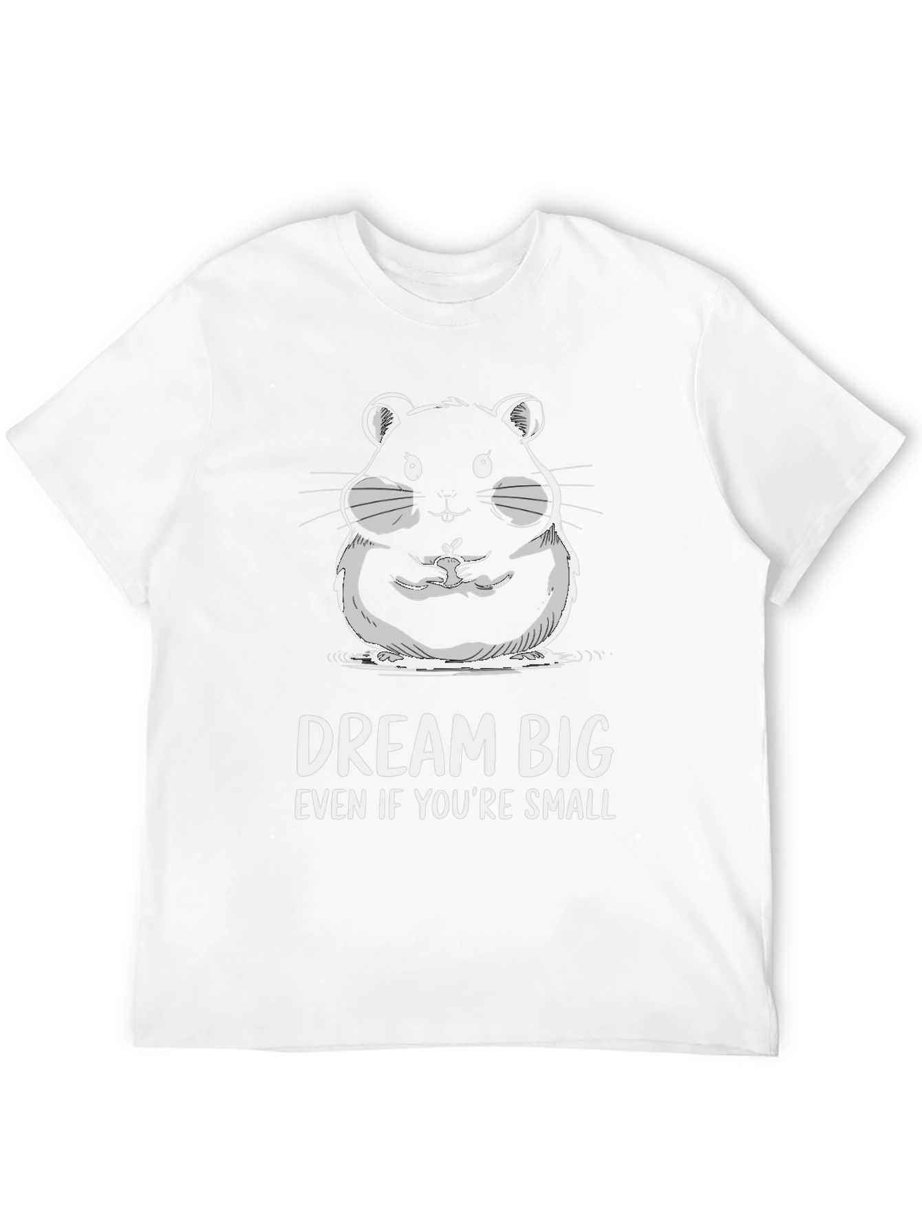 Dream Big Hamster Graphic Black T-Shirt