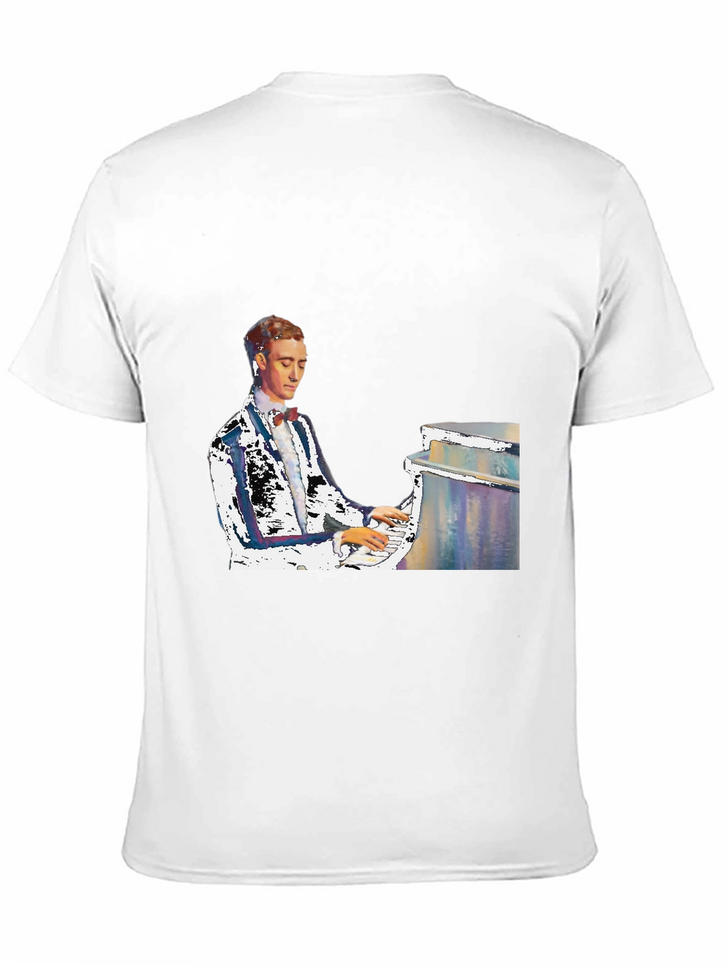 Piano Man Graphic Tee - Black Cotton T-Shirt