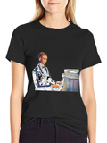 Piano Man Graphic Tee - Black Cotton T-Shirt