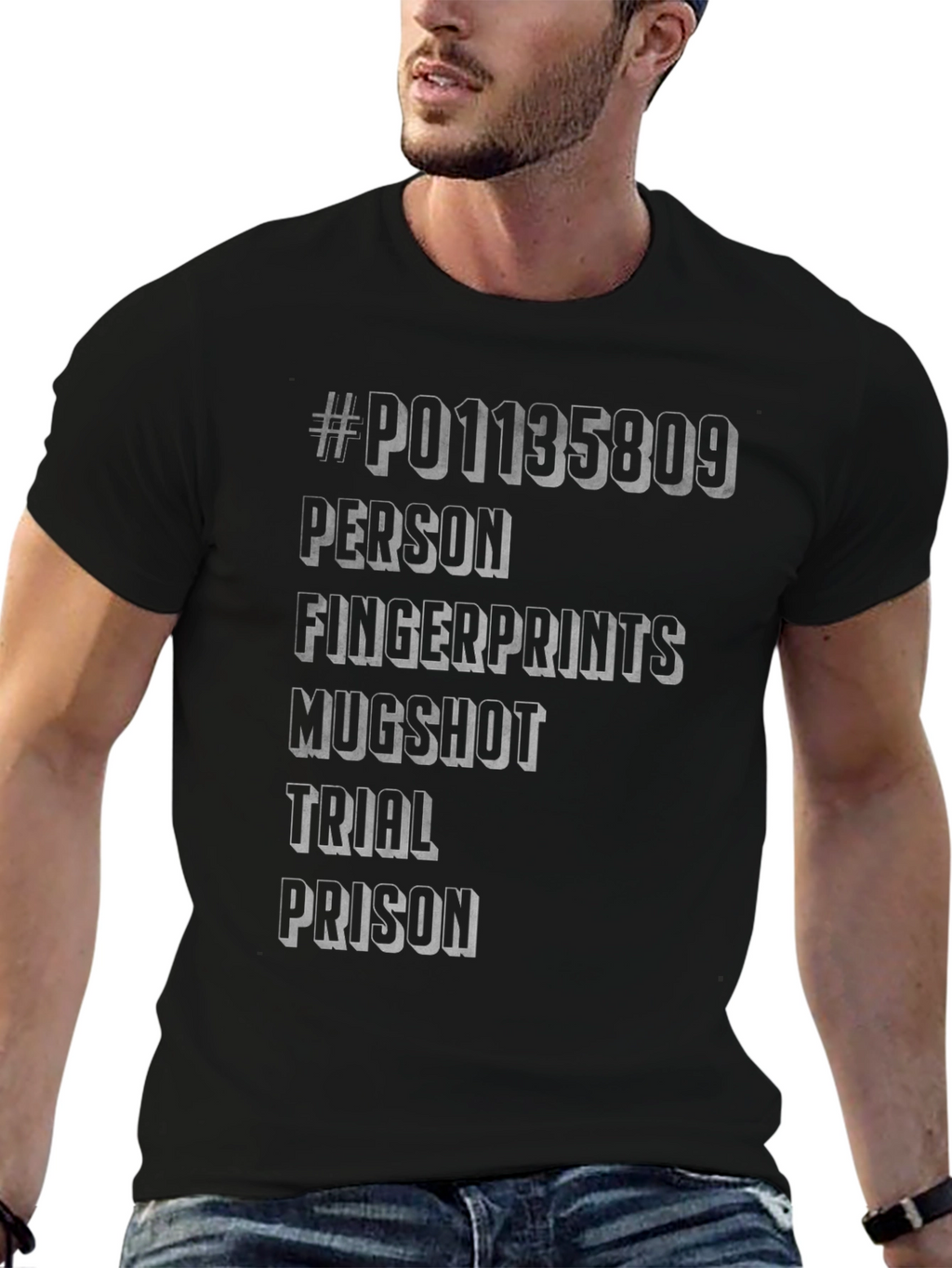 Humorous Mugshot Word Tee
