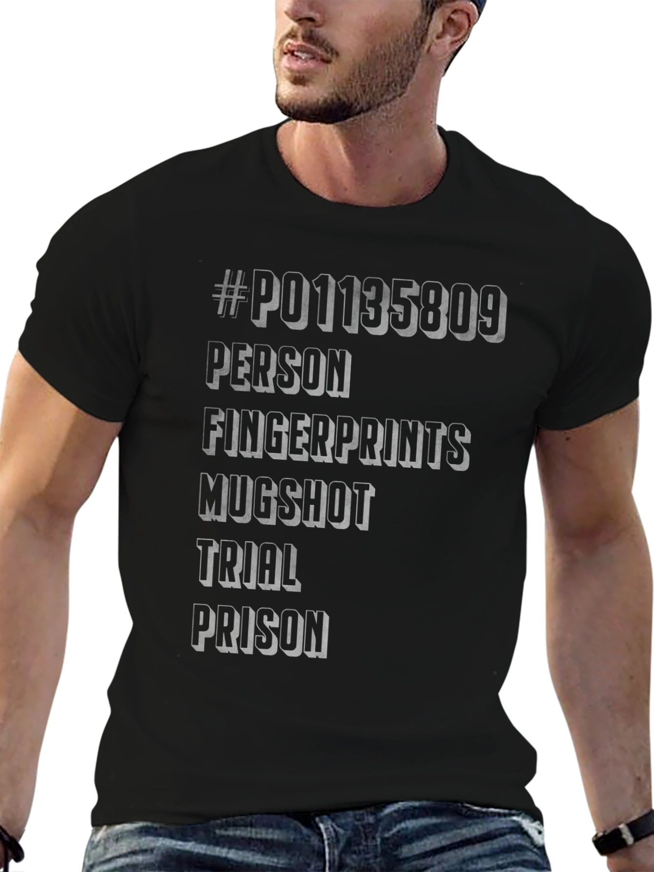 Humorous Mugshot Word Tee