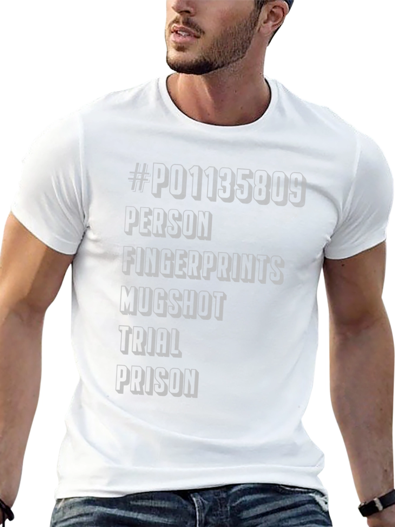 Humorous Mugshot Word Tee