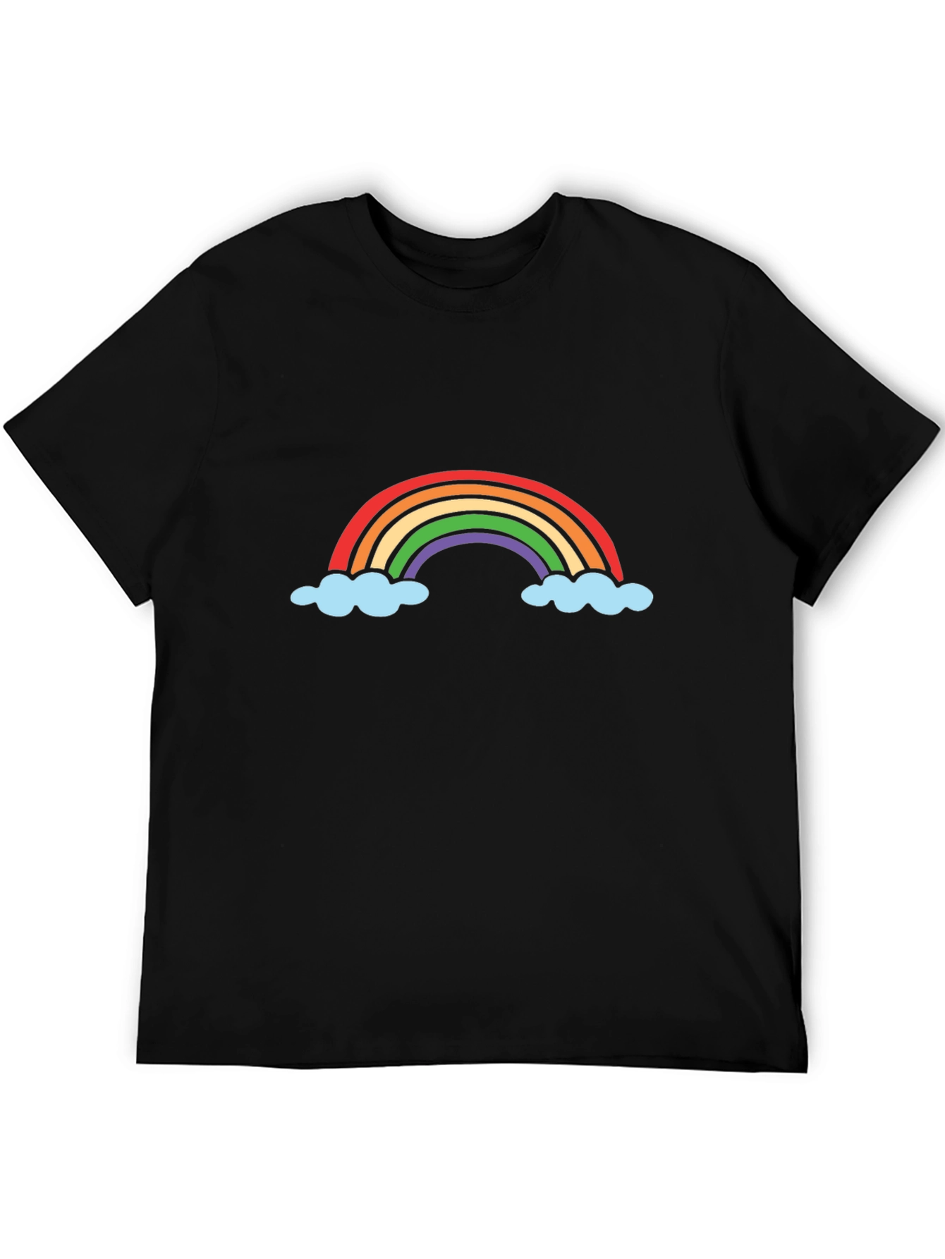 Rainbow Cloud Graphic Tee - Soft Cotton Blend