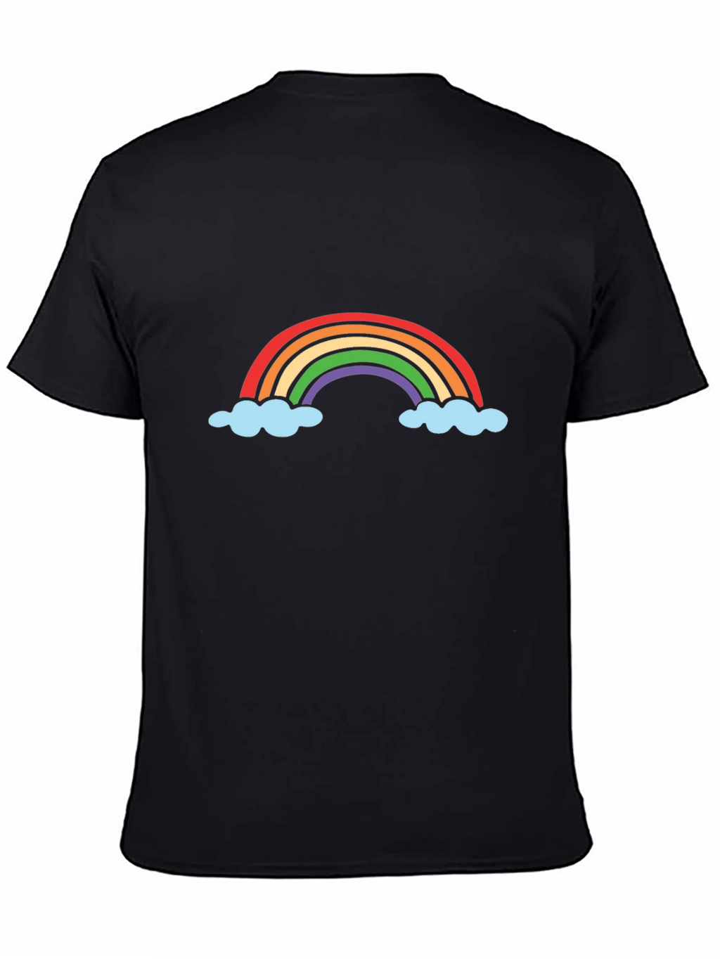 Rainbow Cloud Graphic Tee - Soft Cotton Blend