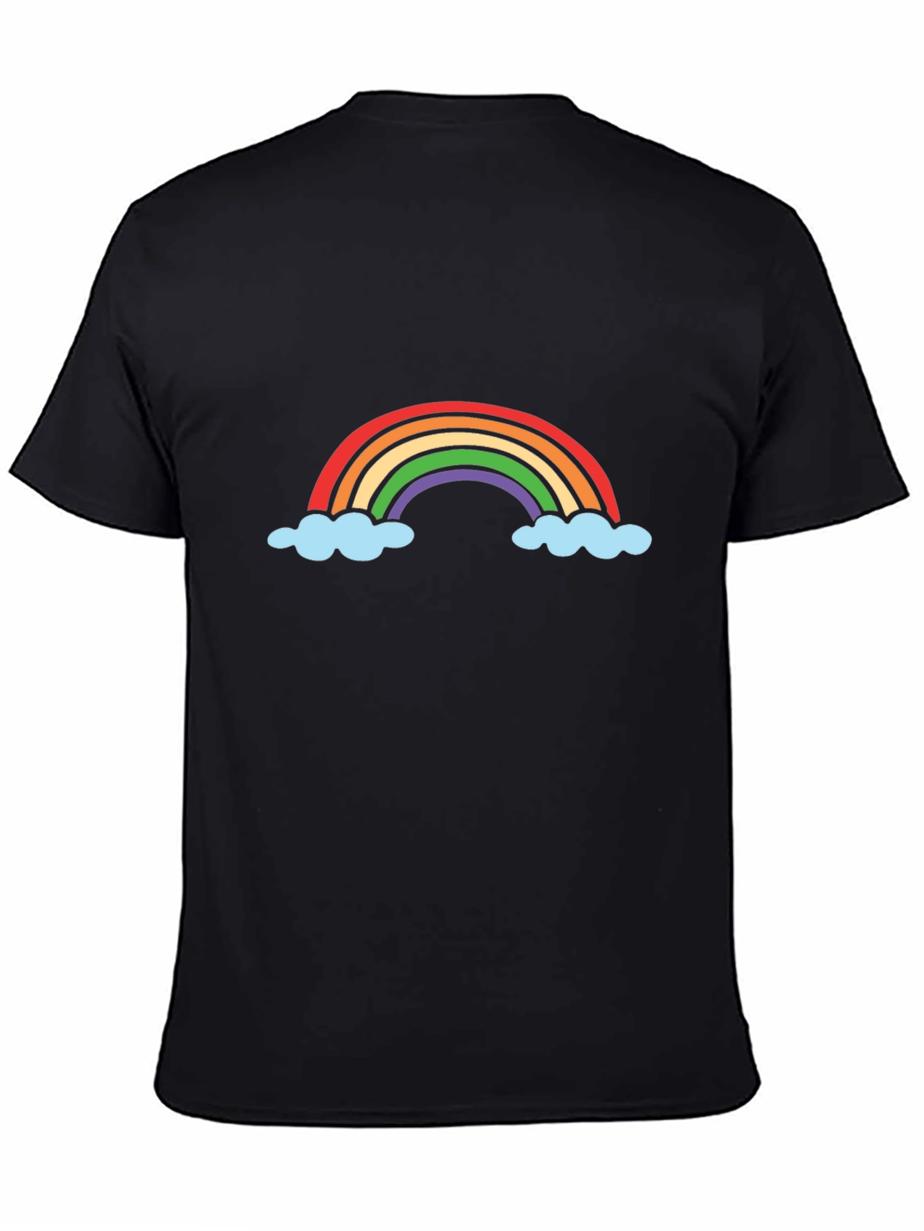 Rainbow Cloud Graphic Tee - Soft Cotton Blend