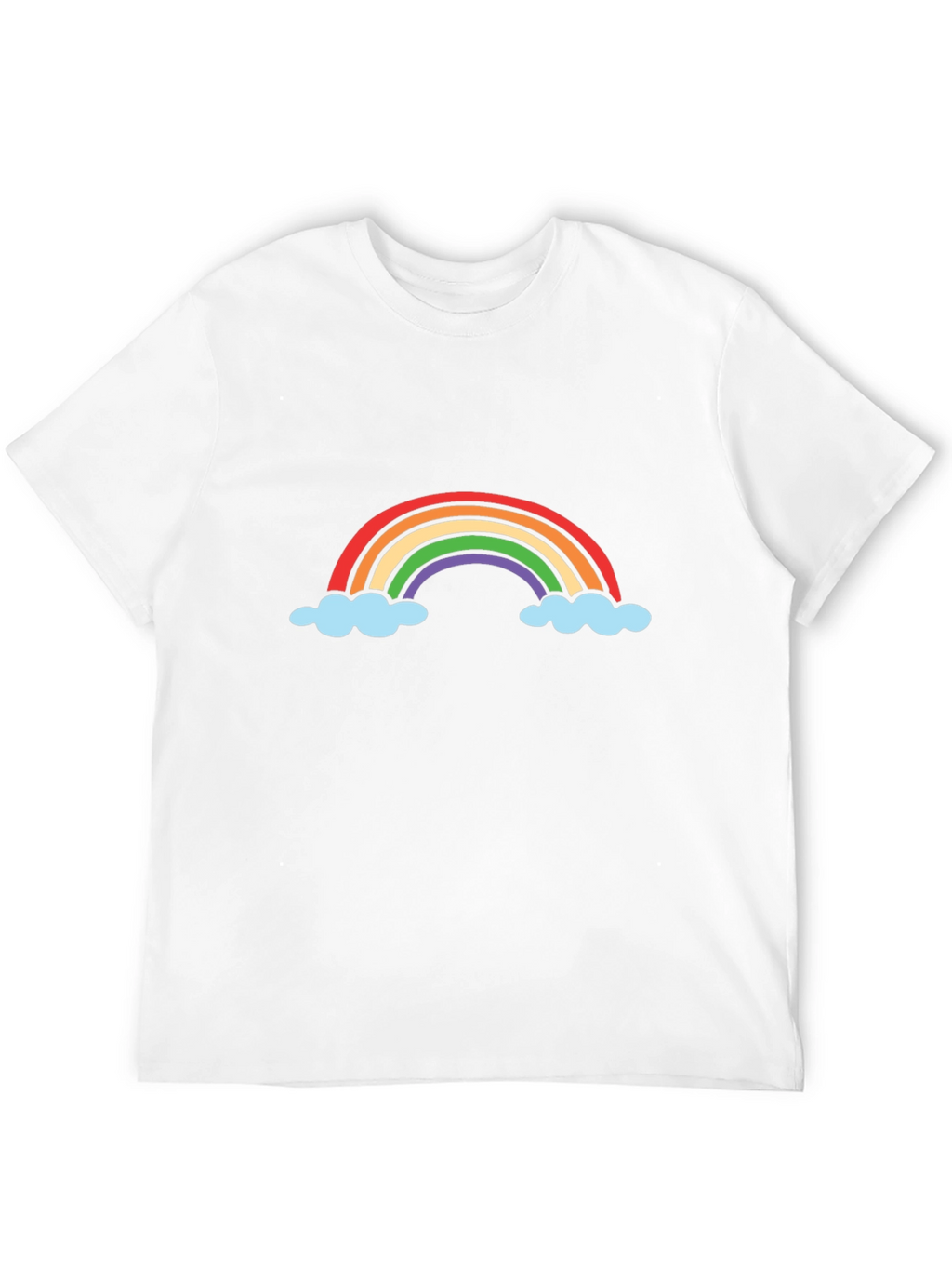 Rainbow Cloud Graphic Tee - Soft Cotton Blend