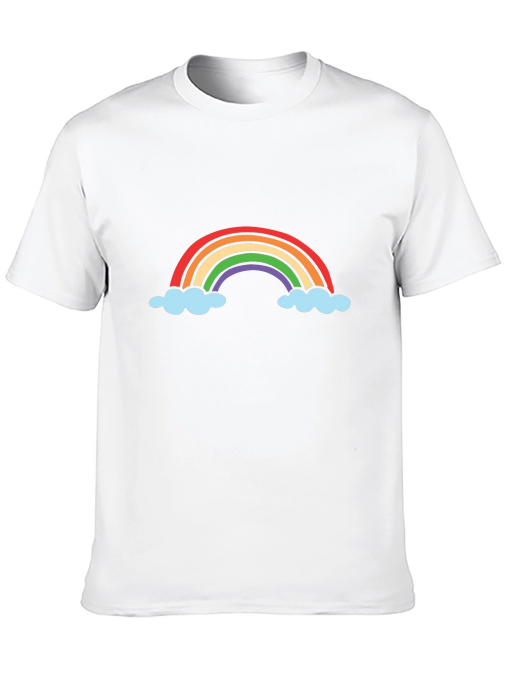 Rainbow Cloud Graphic Tee - Soft Cotton Blend