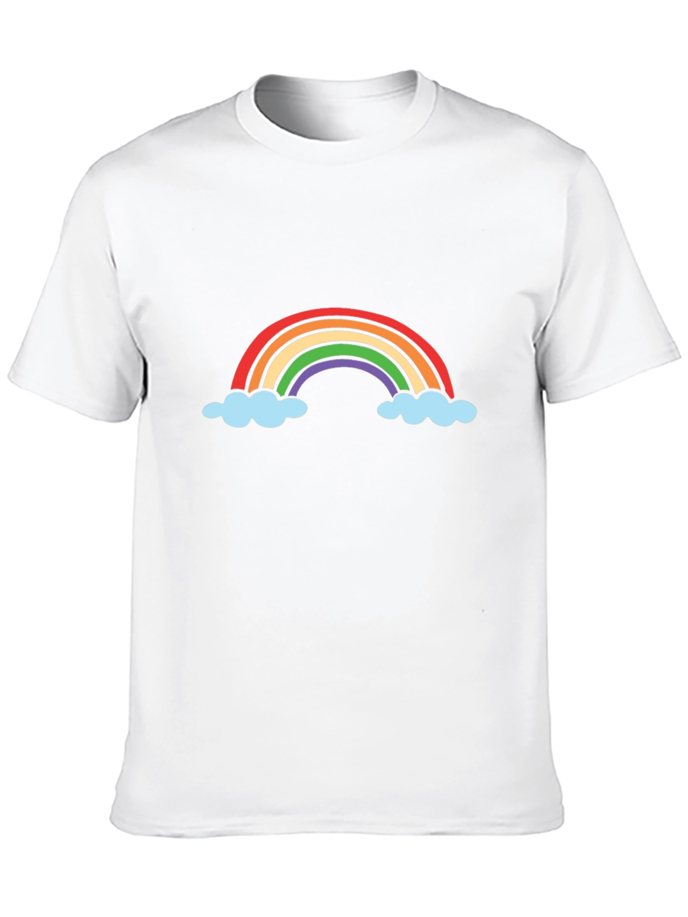 Rainbow Cloud Graphic Tee - Soft Cotton Blend