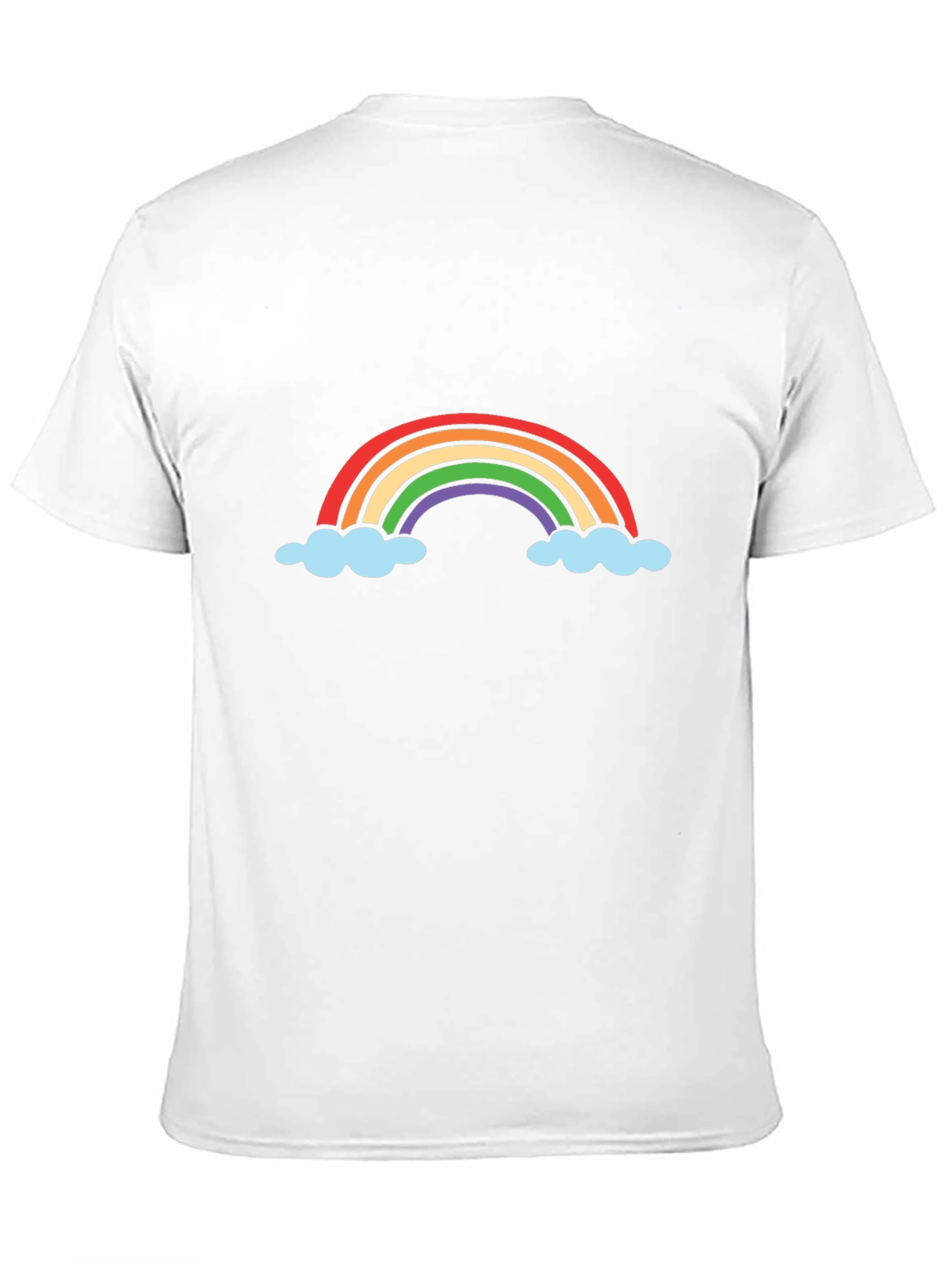 Rainbow Cloud Graphic Tee - Soft Cotton Blend