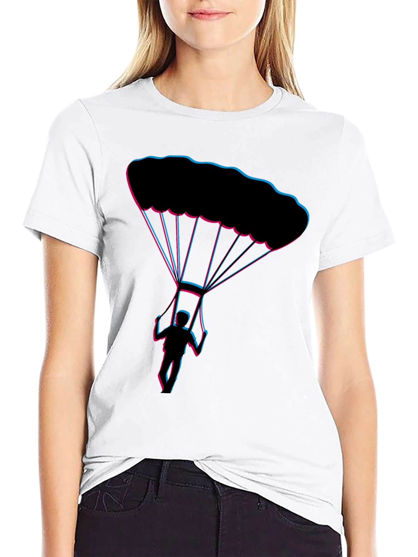 Parachute Design Black Tee
