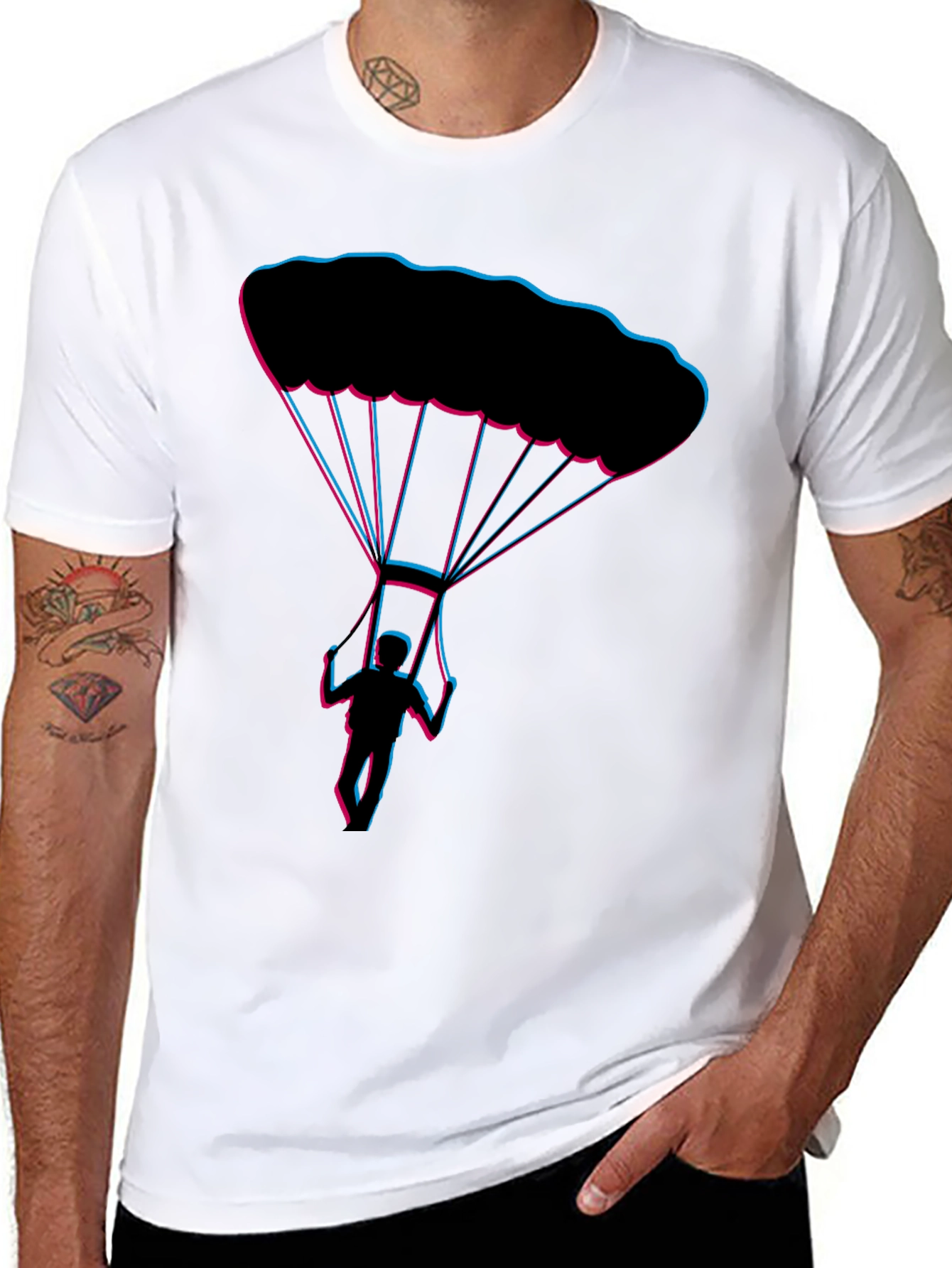 Parachute Design Black Tee
