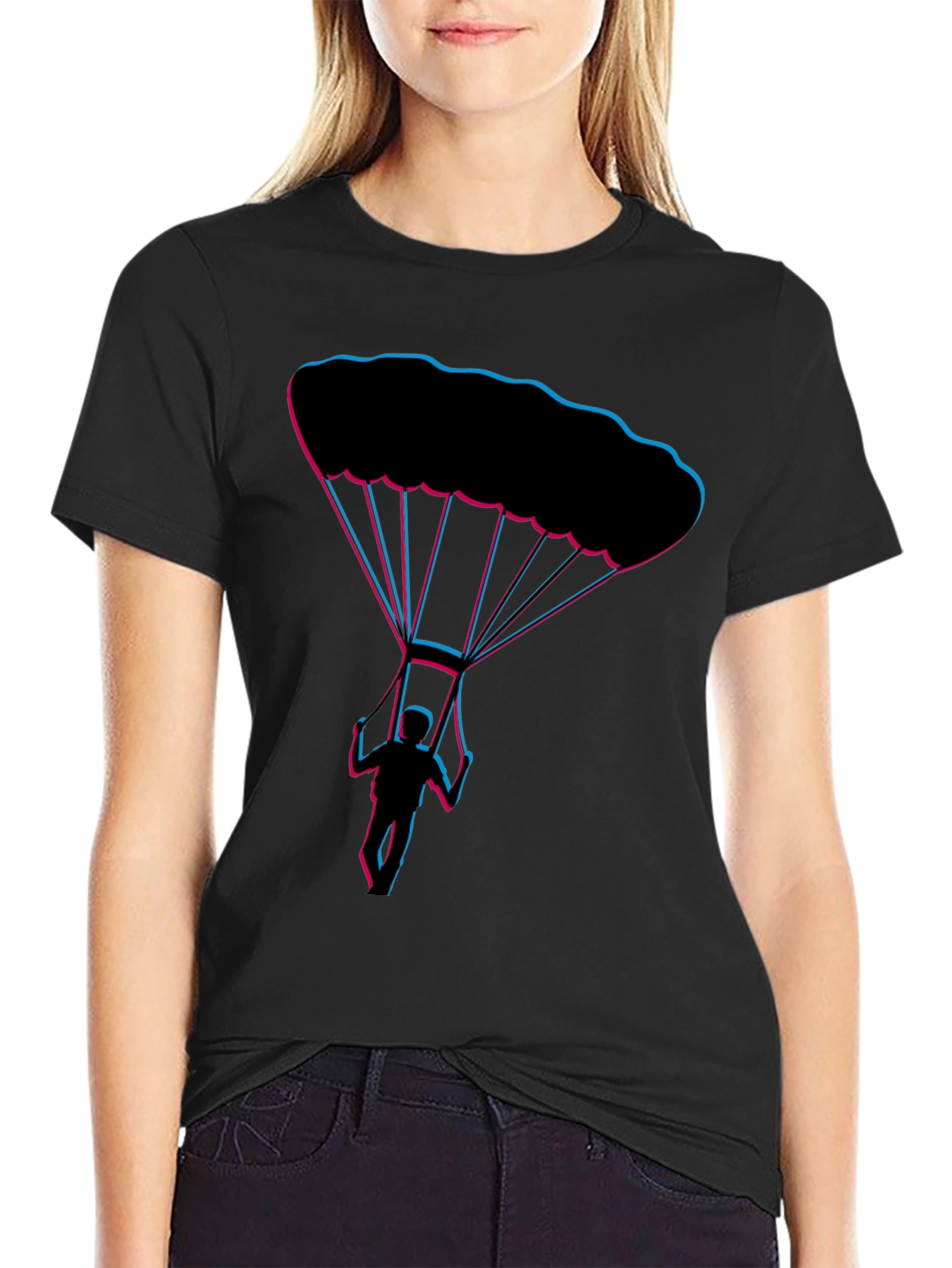Parachute Design Black Tee