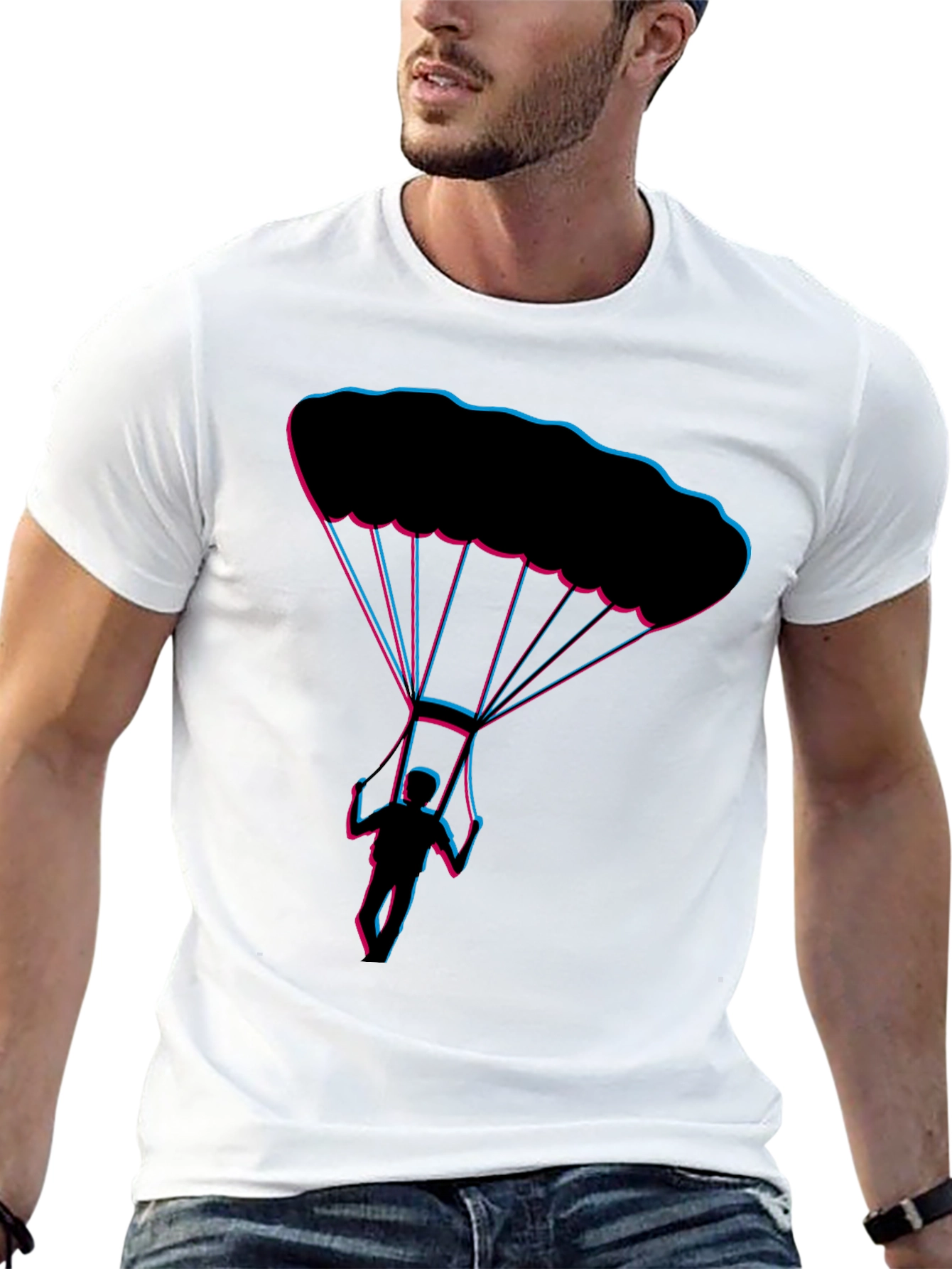 Parachute Design Black Tee