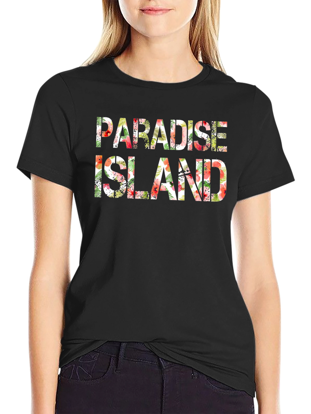 Paradise Island Floral Mens T-Shirt