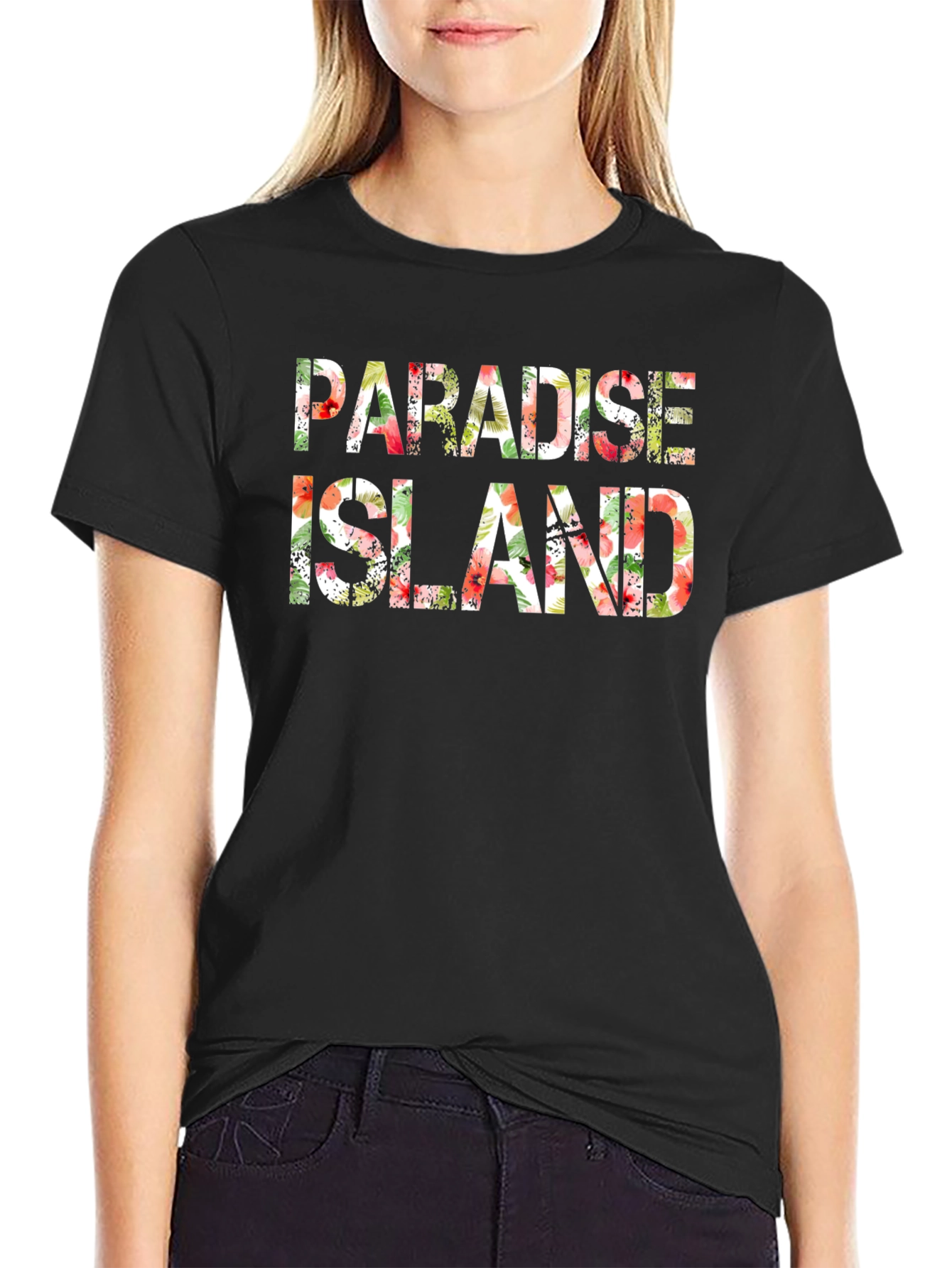 Paradise Island Floral Mens T-Shirt