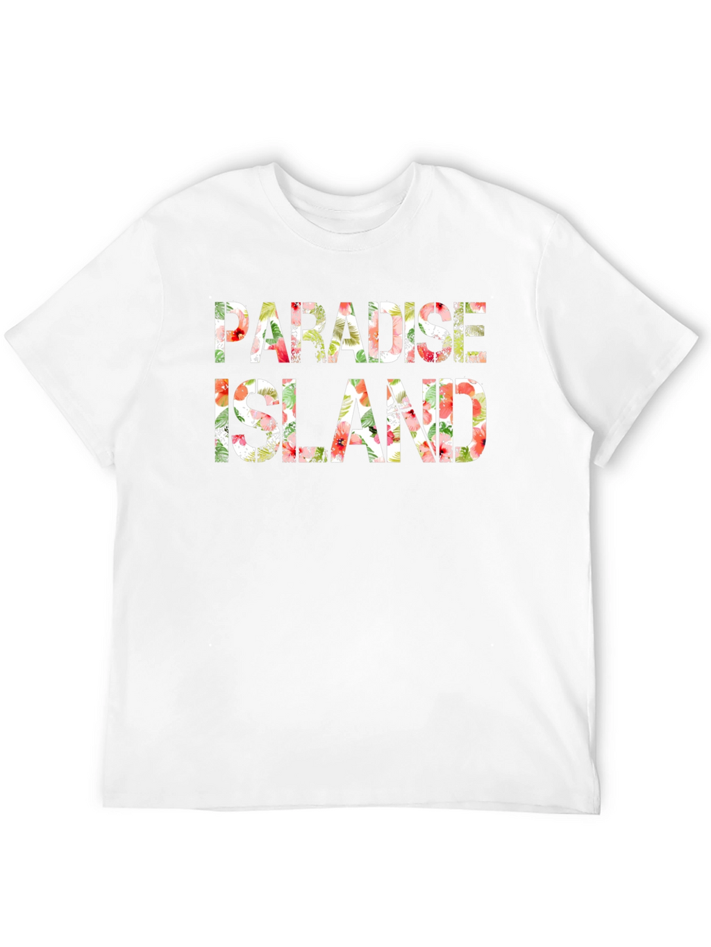 Paradise Island Floral Mens T-Shirt