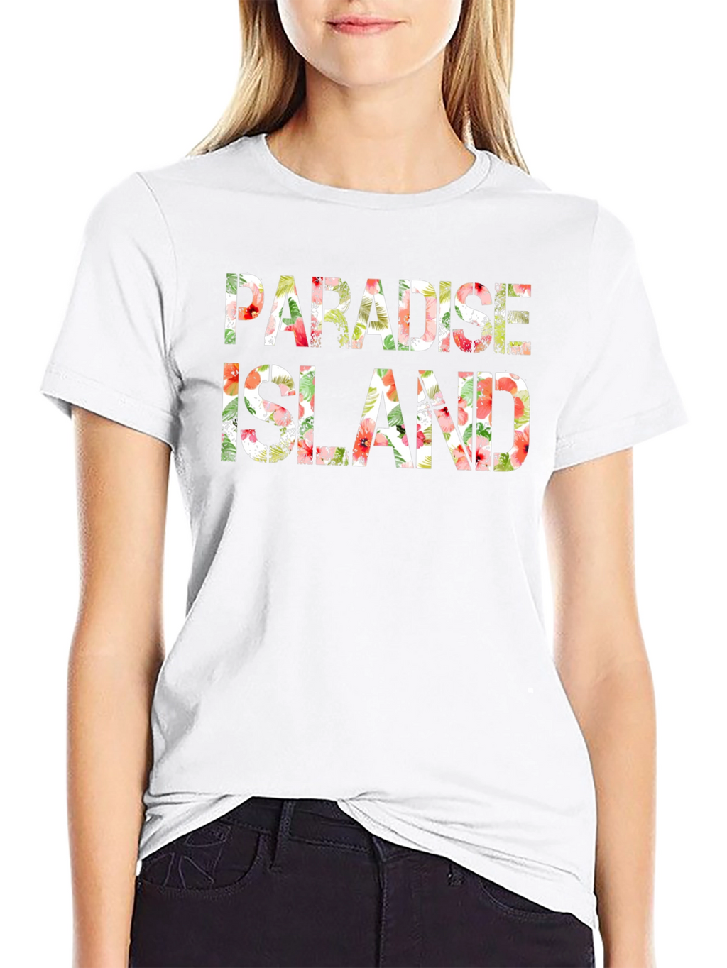 Paradise Island Floral Mens T-Shirt