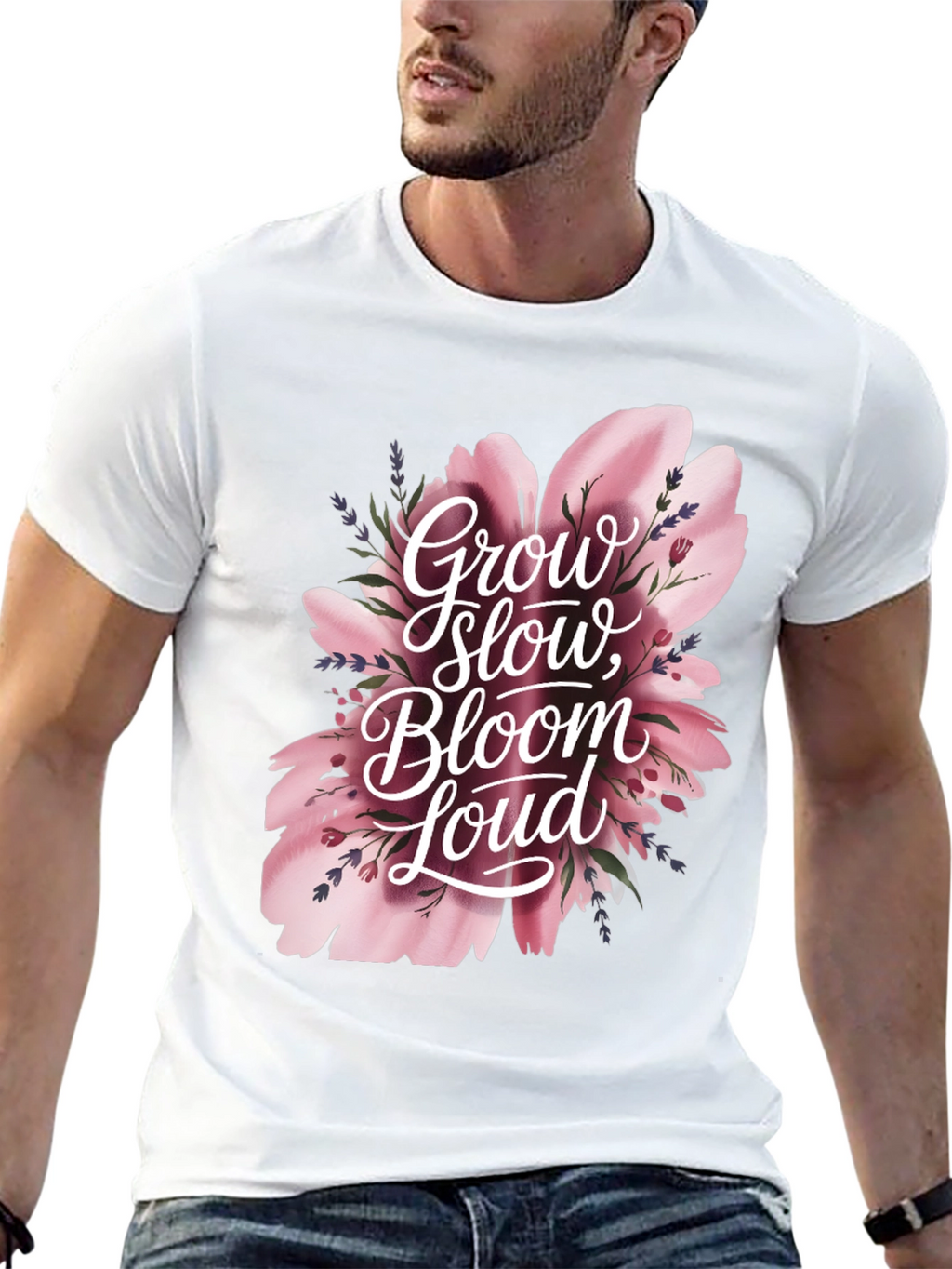 Grow Slow Bloom Loud Graphic Tee