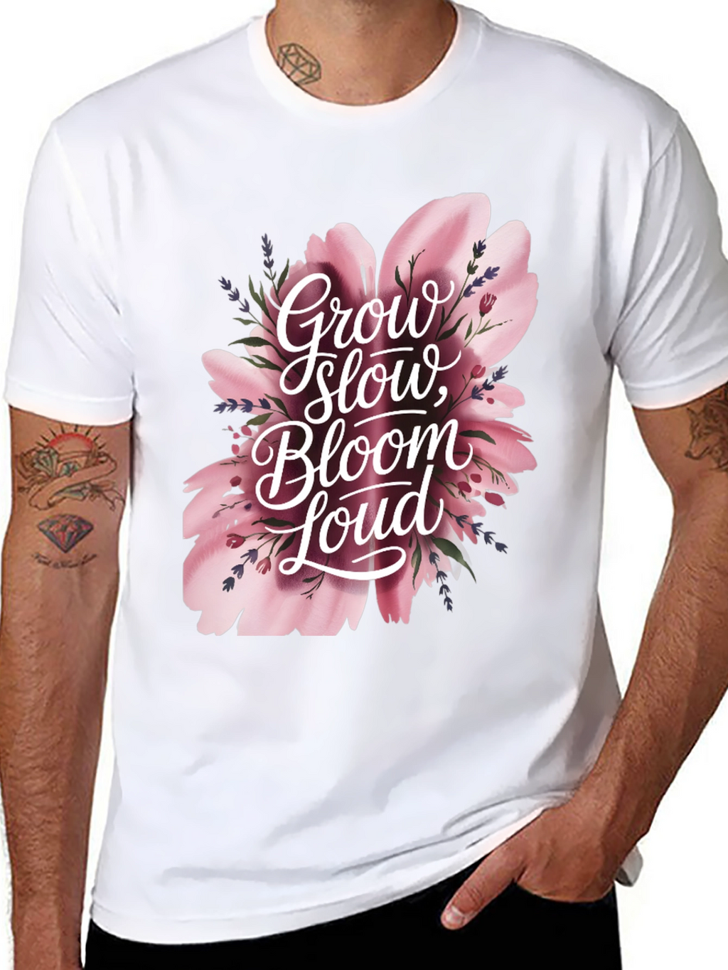 Grow Slow Bloom Loud Graphic Tee