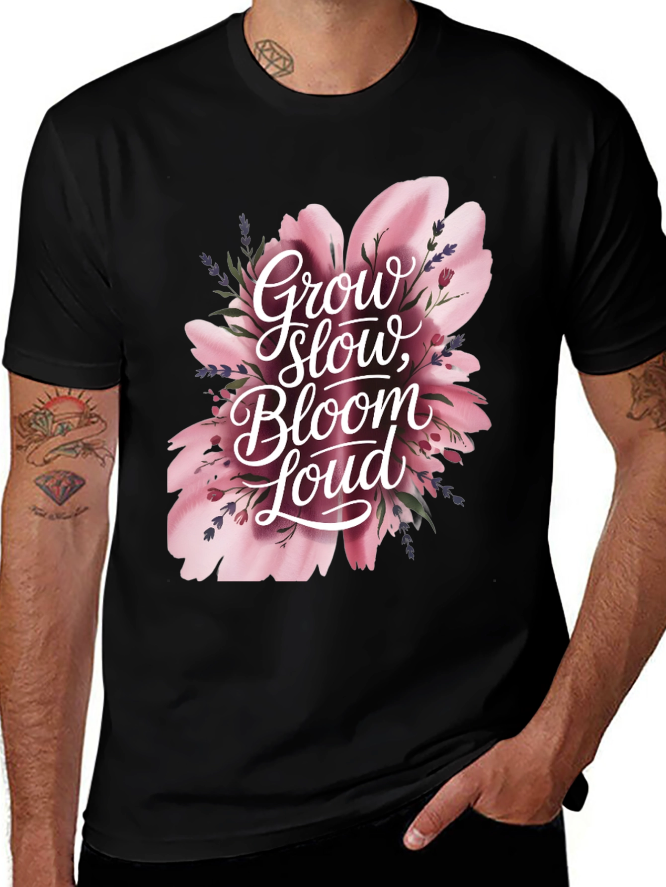 Grow Slow Bloom Loud Graphic Tee