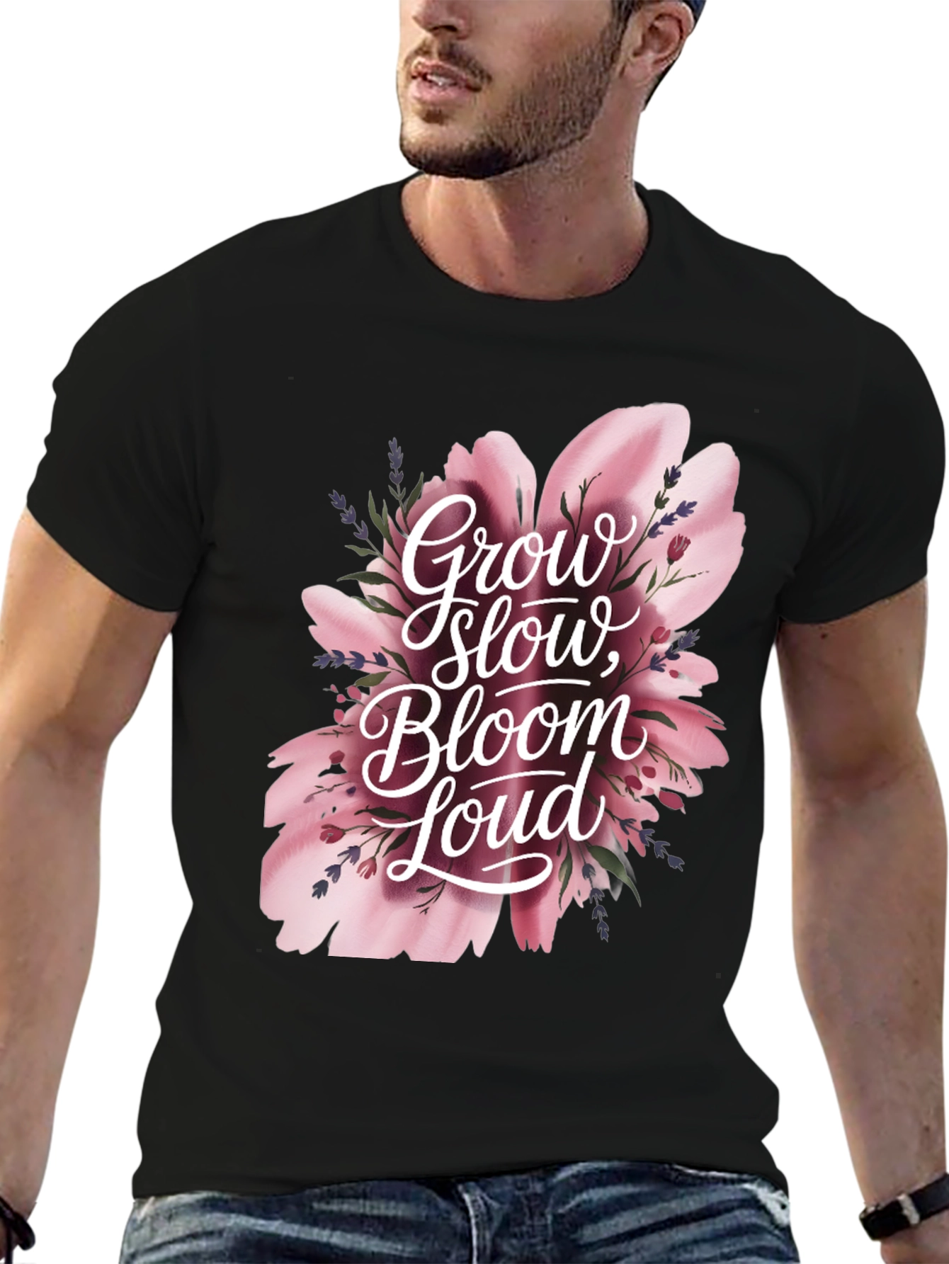 Grow Slow Bloom Loud Graphic Tee