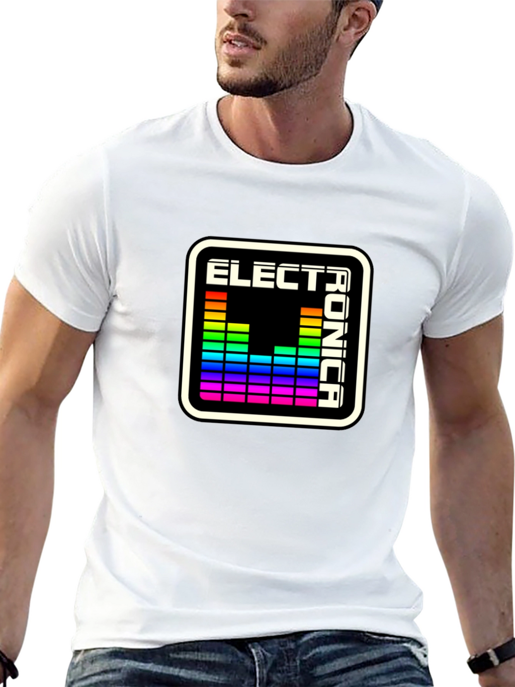 Electronica Spectrum Tee - Black Graphic T-Shirt