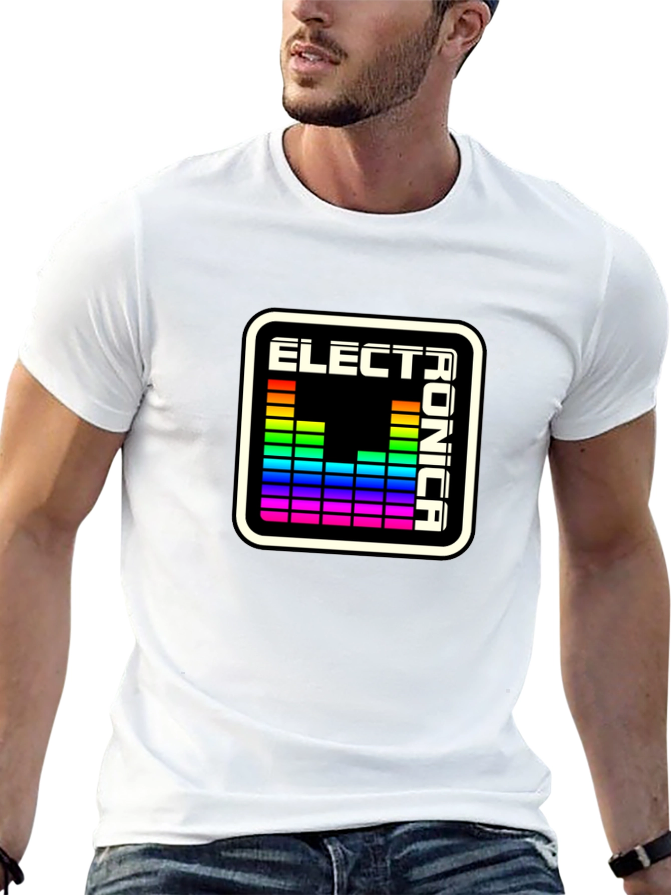 Electronica Spectrum Tee - Black Graphic T-Shirt