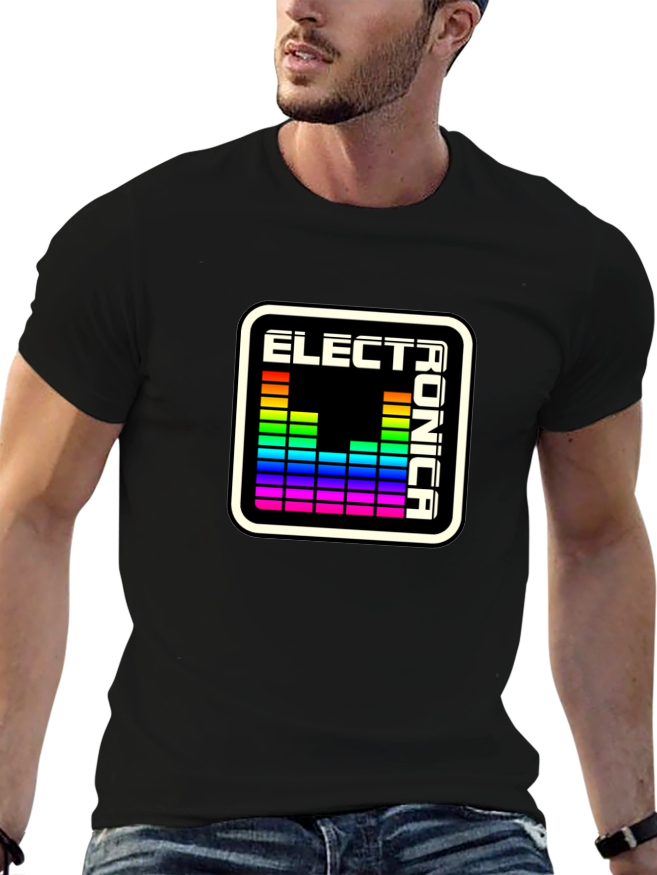 Electronica Spectrum Tee - Black Graphic T-Shirt