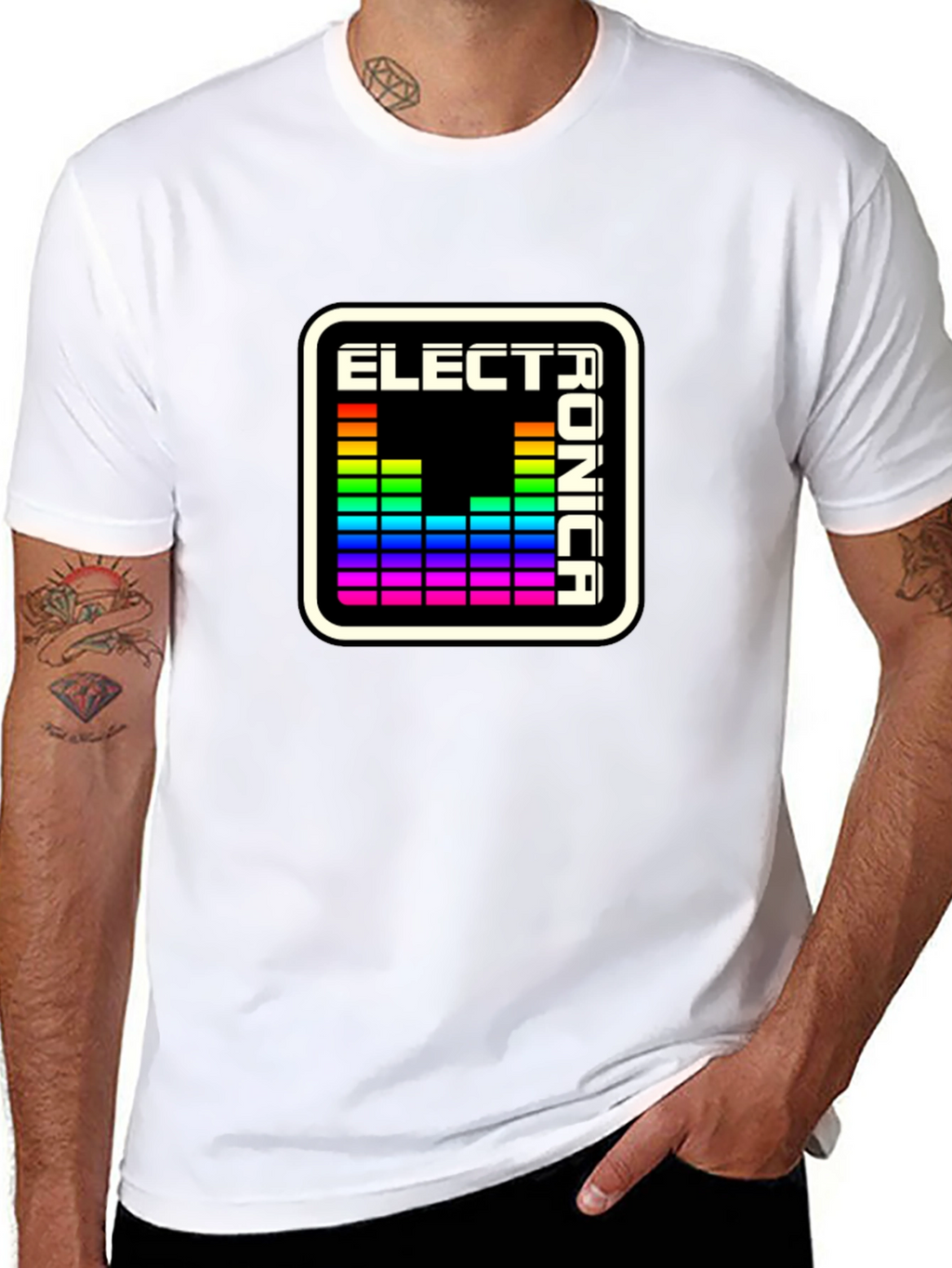 Electronica Spectrum Tee - Black Graphic T-Shirt