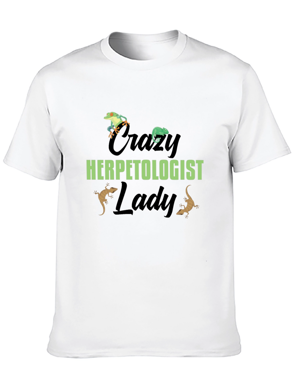 Crazy Herpetologist Lady T-Shirt Reptile Lover Tee