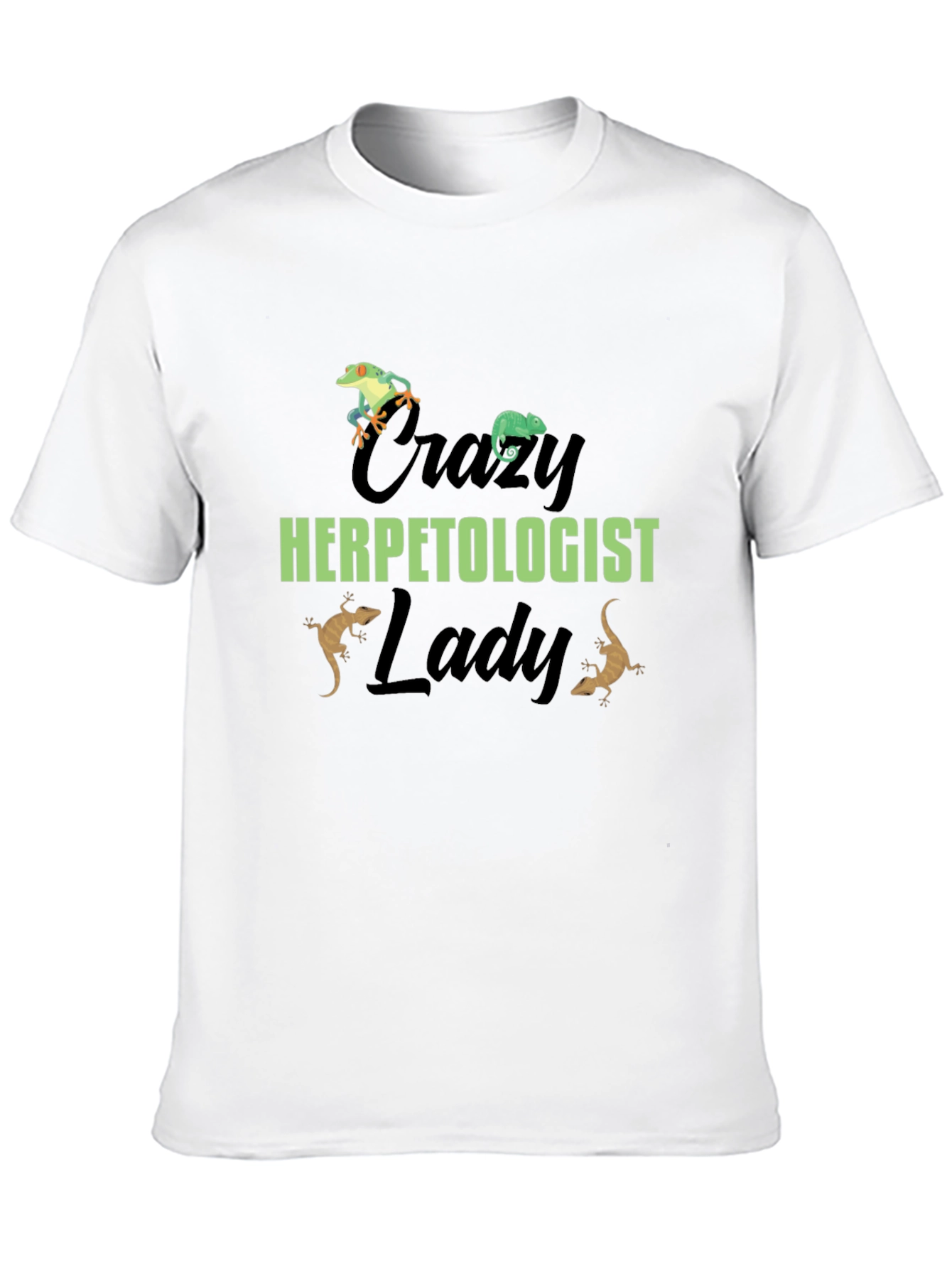 Crazy Herpetologist Lady T-Shirt Reptile Lover Tee