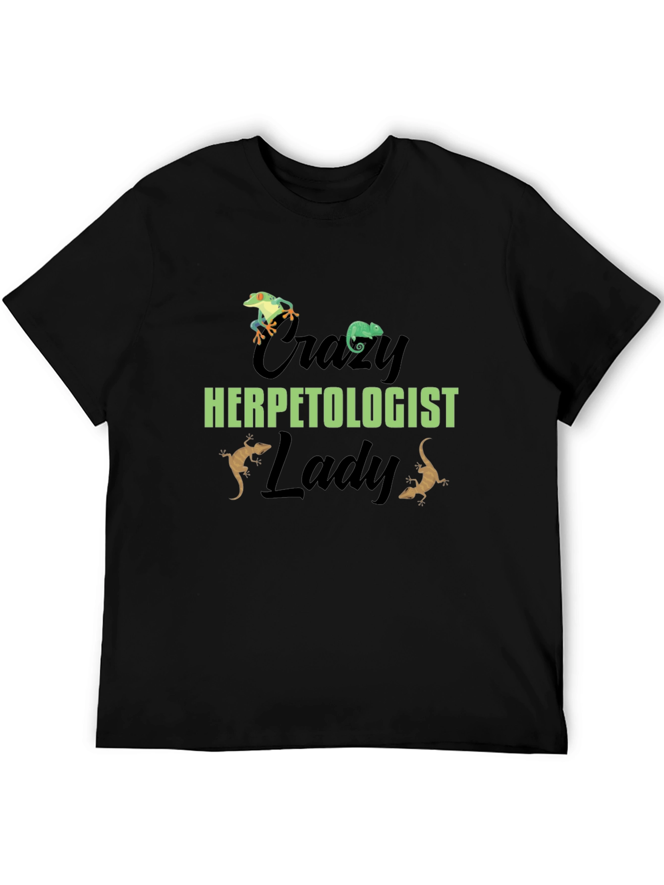 Crazy Herpetologist Lady T-Shirt Reptile Lover Tee