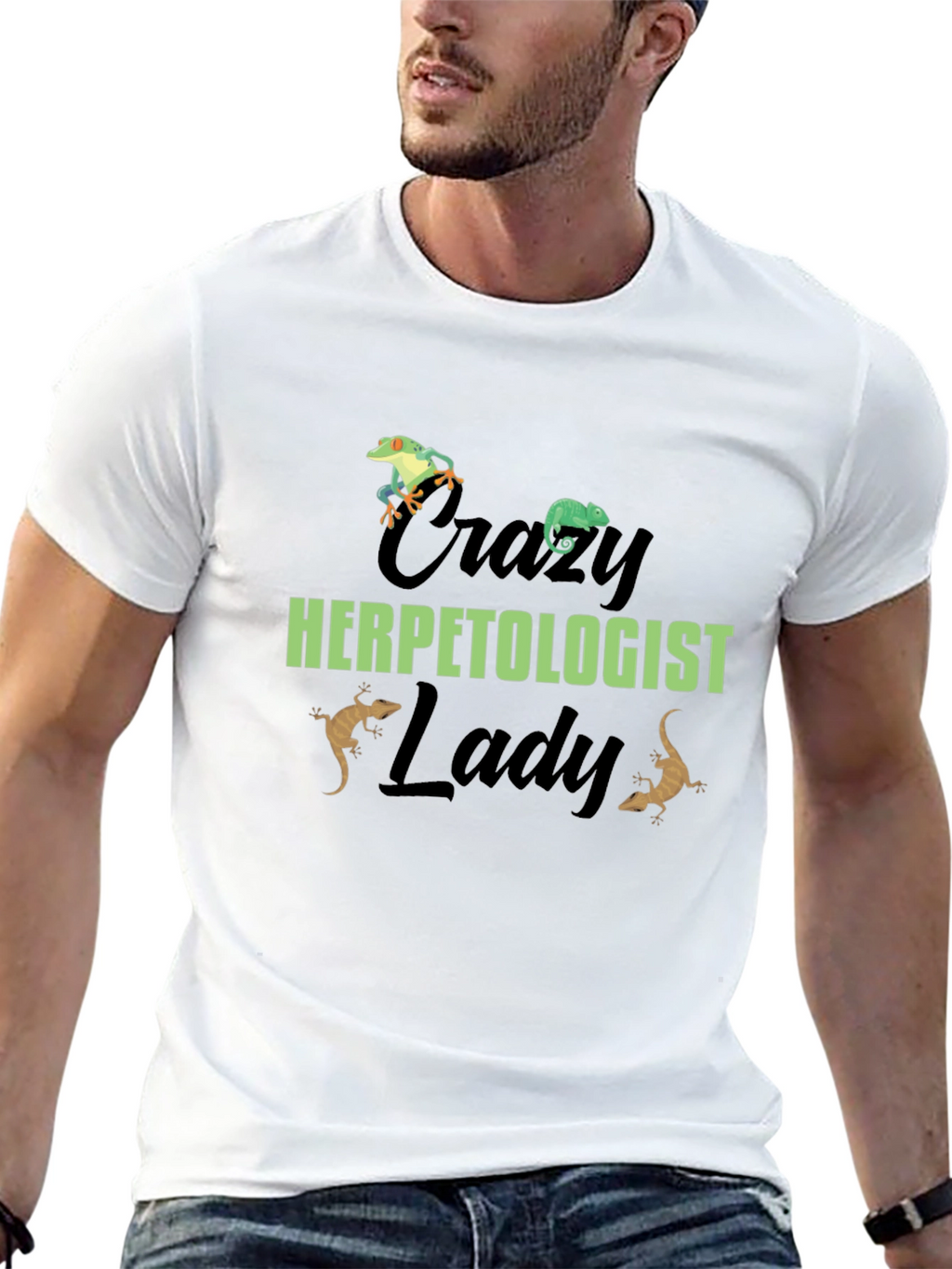 Crazy Herpetologist Lady T-Shirt Reptile Lover Tee