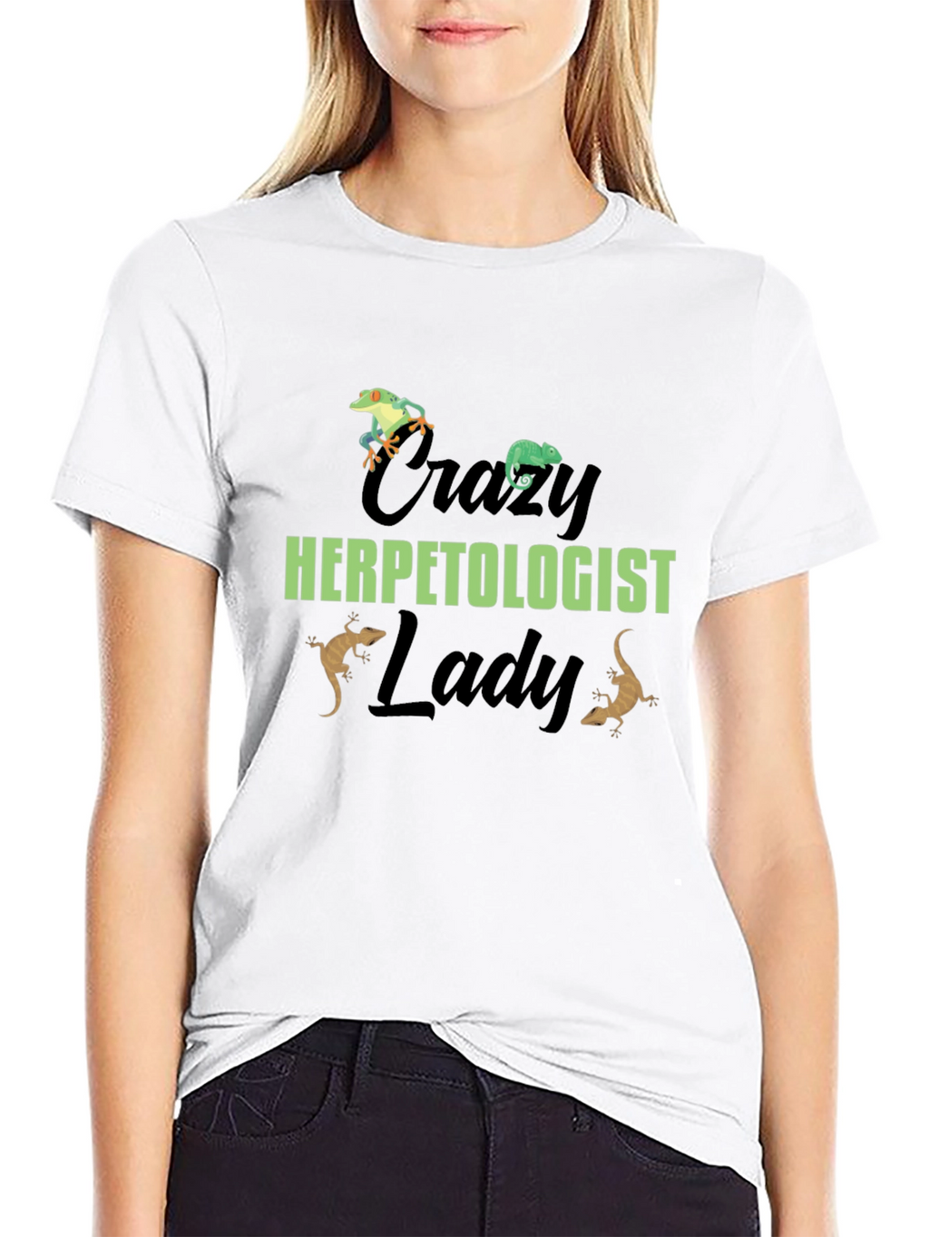 Crazy Herpetologist Lady T-Shirt Reptile Lover Tee