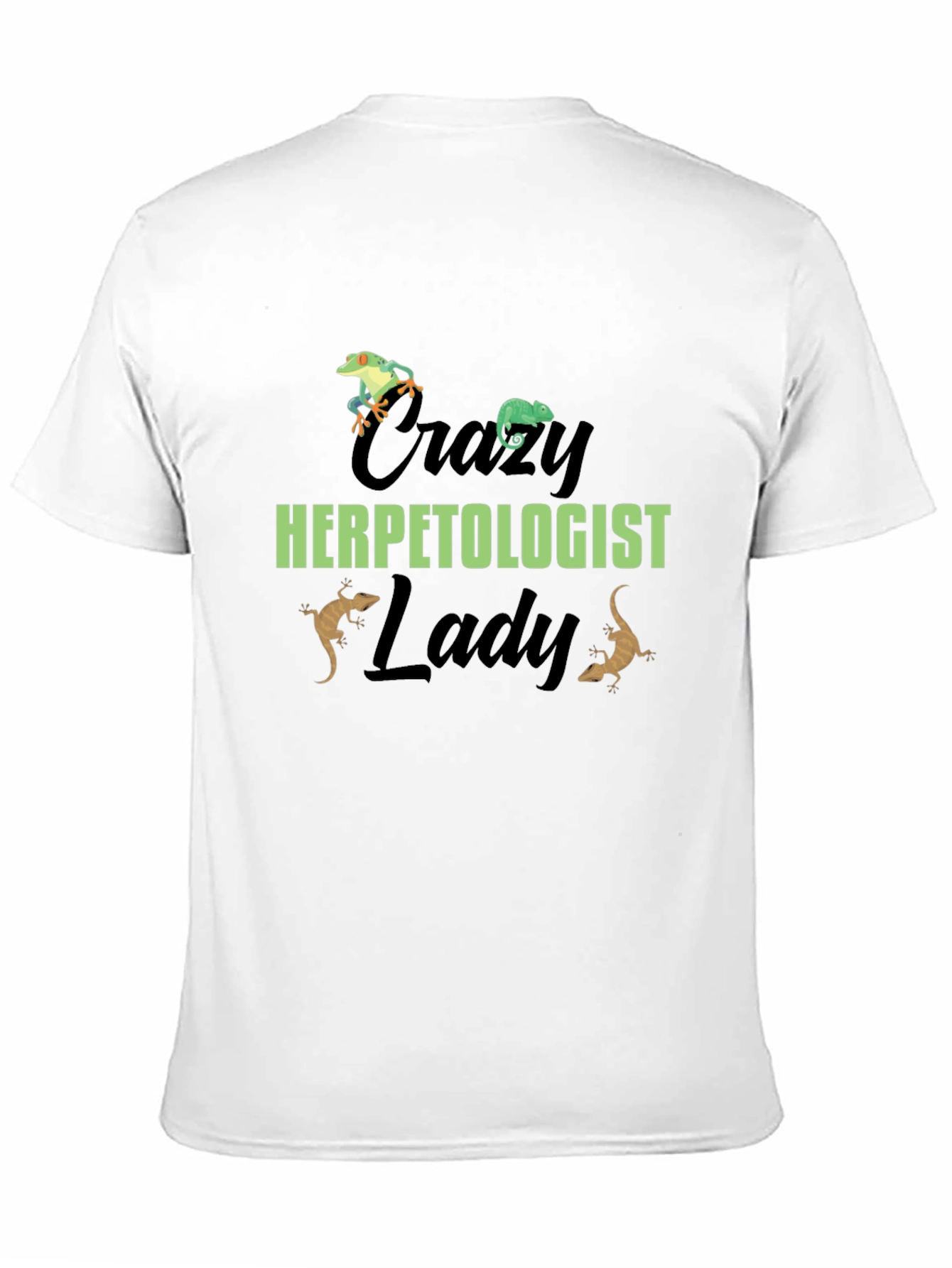 Crazy Herpetologist Lady T-Shirt Reptile Lover Tee