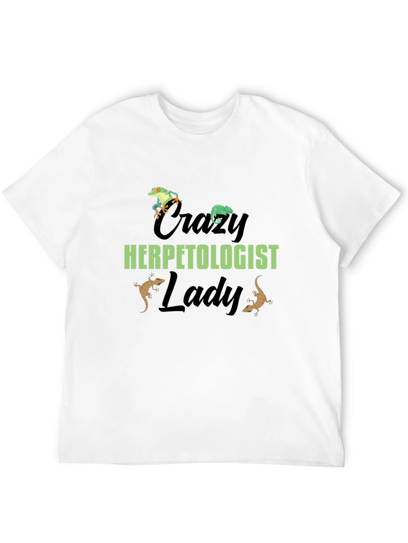 Crazy Herpetologist Lady T-Shirt Reptile Lover Tee