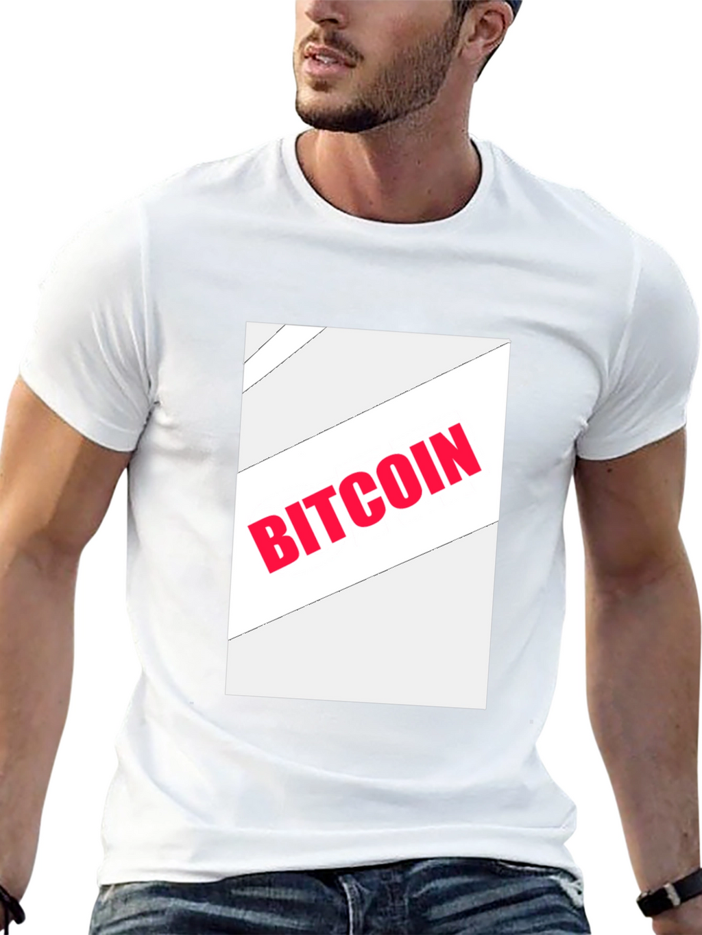 Bitcoin Graphic Print Black T-Shirt