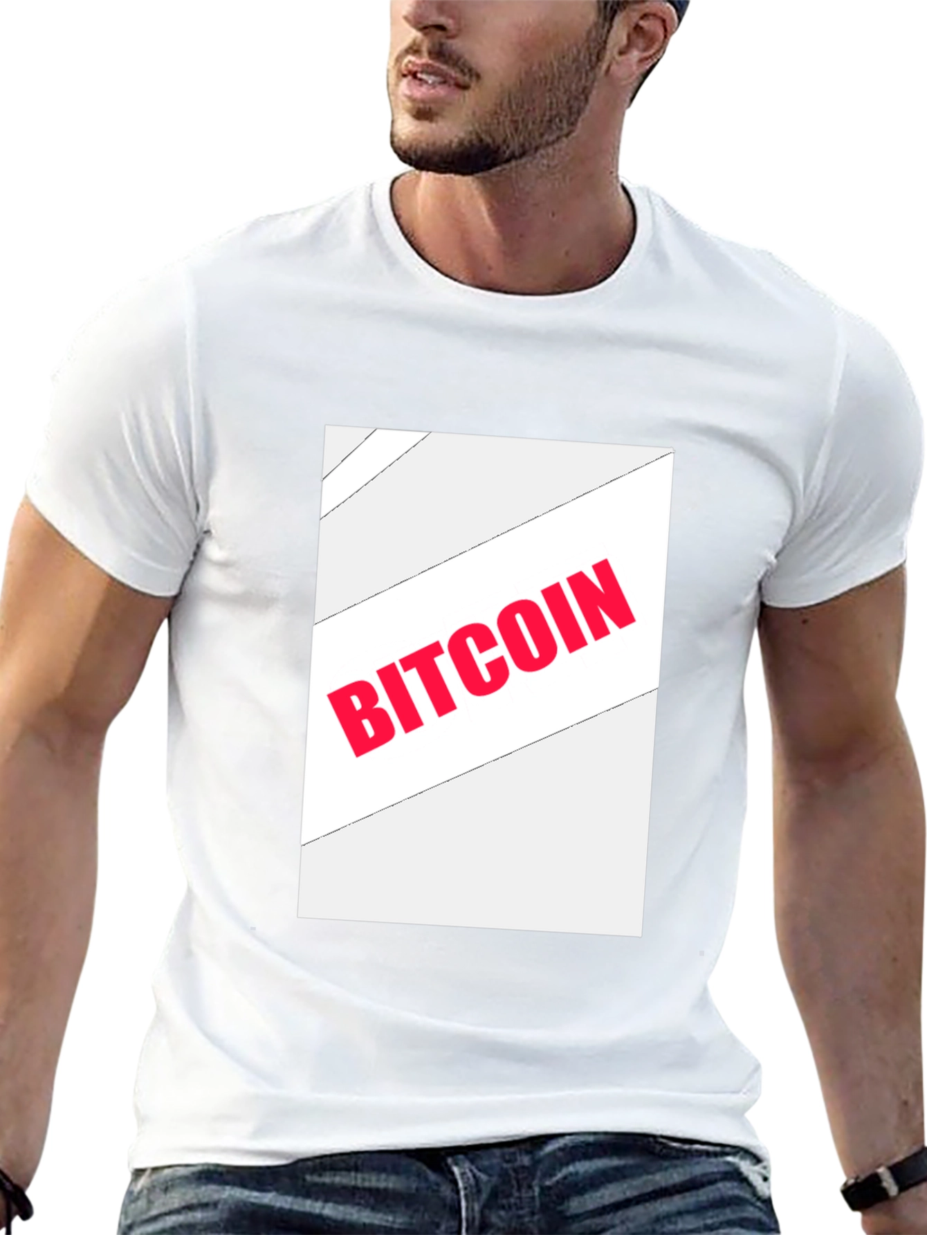 Bitcoin Graphic Print Black T-Shirt