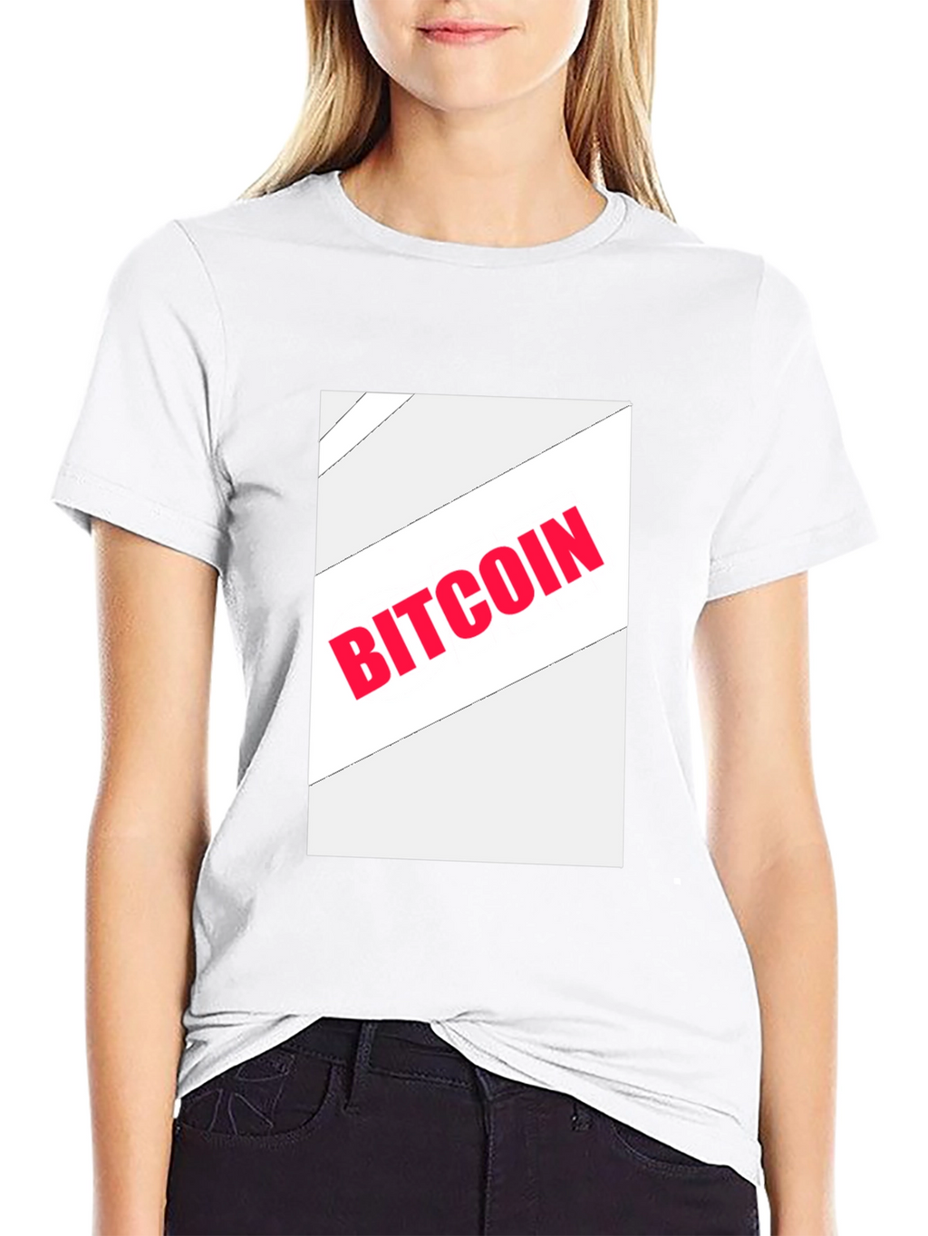 Bitcoin Graphic Print Black T-Shirt