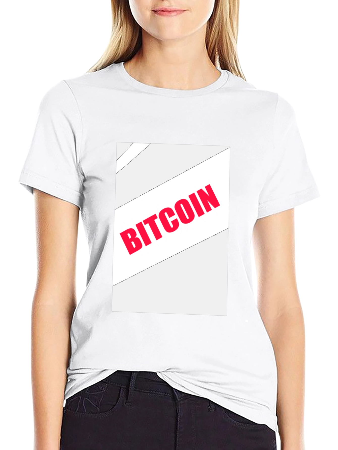 Bitcoin Graphic Print Black T-Shirt